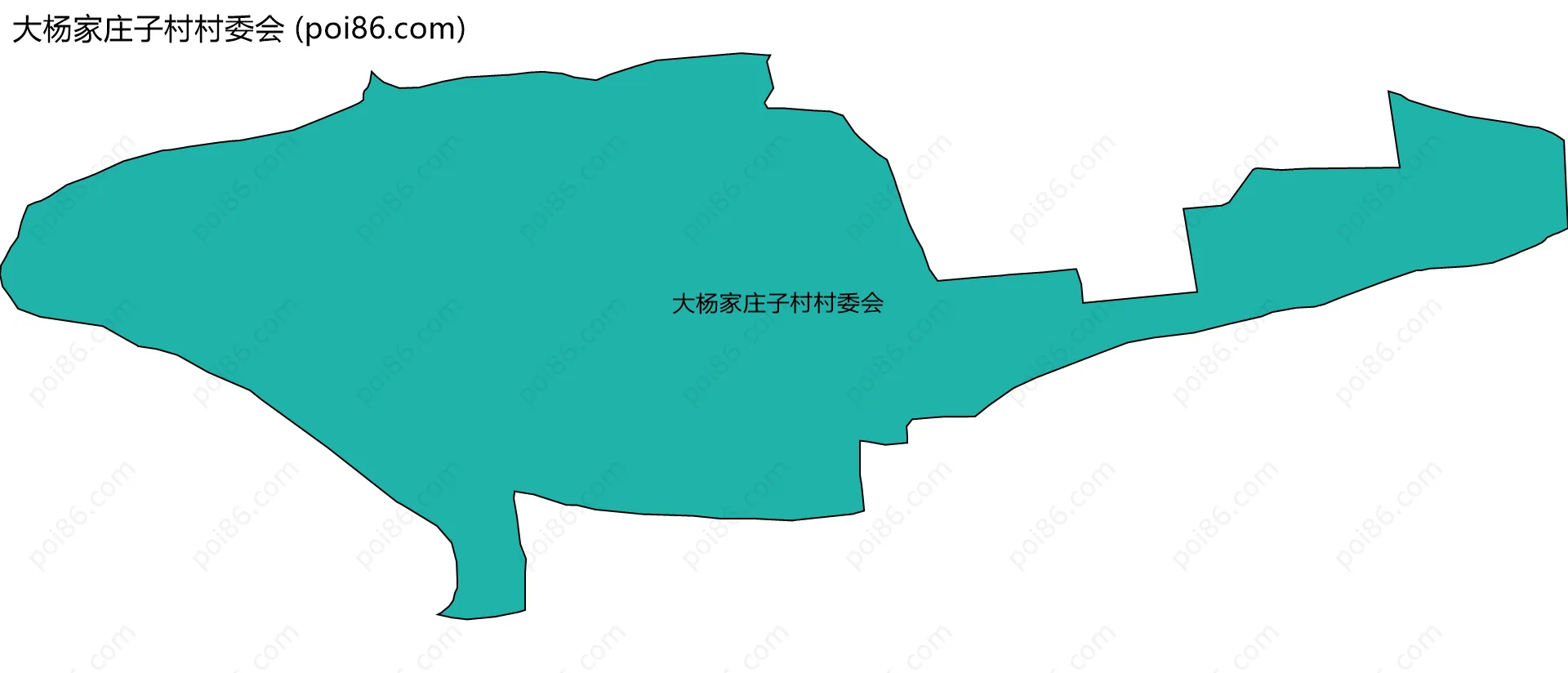 大杨家庄子村村委会边界地图