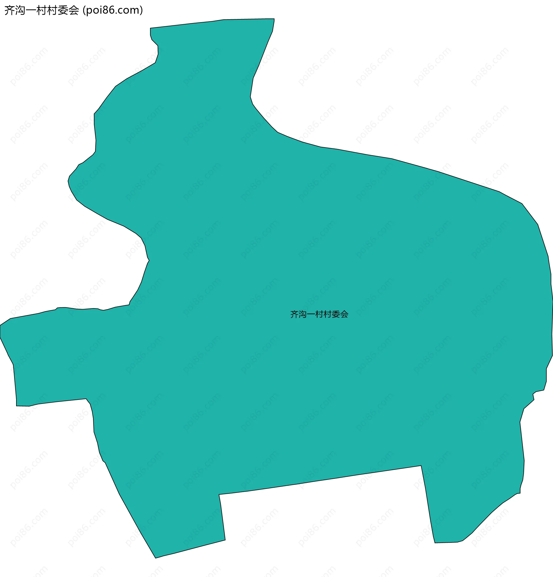 齐沟一村村委会边界地图