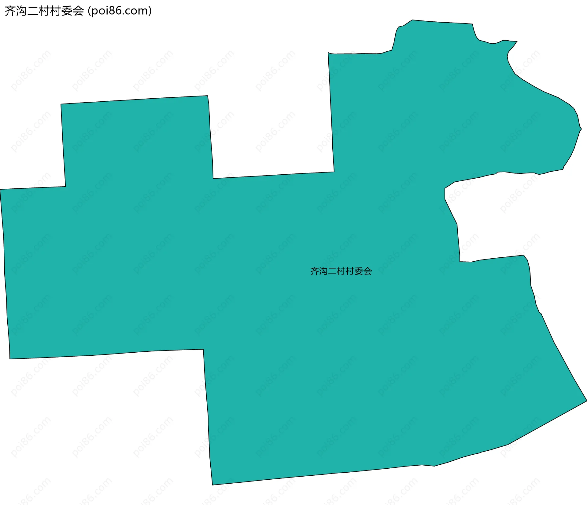 齐沟二村村委会边界地图