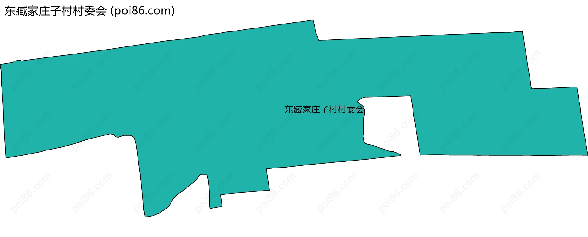 东臧家庄子村村委会边界地图