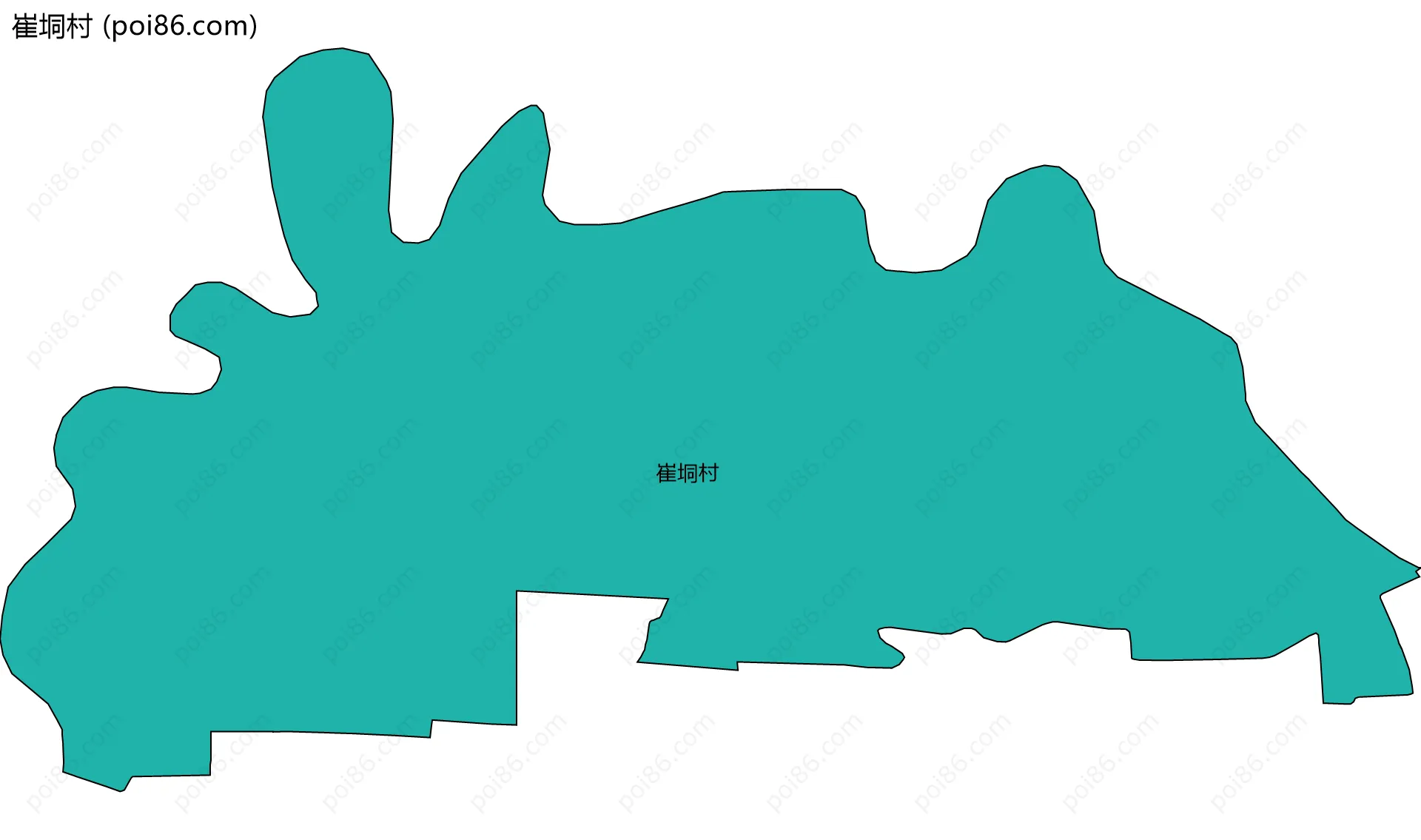 崔垌村边界地图