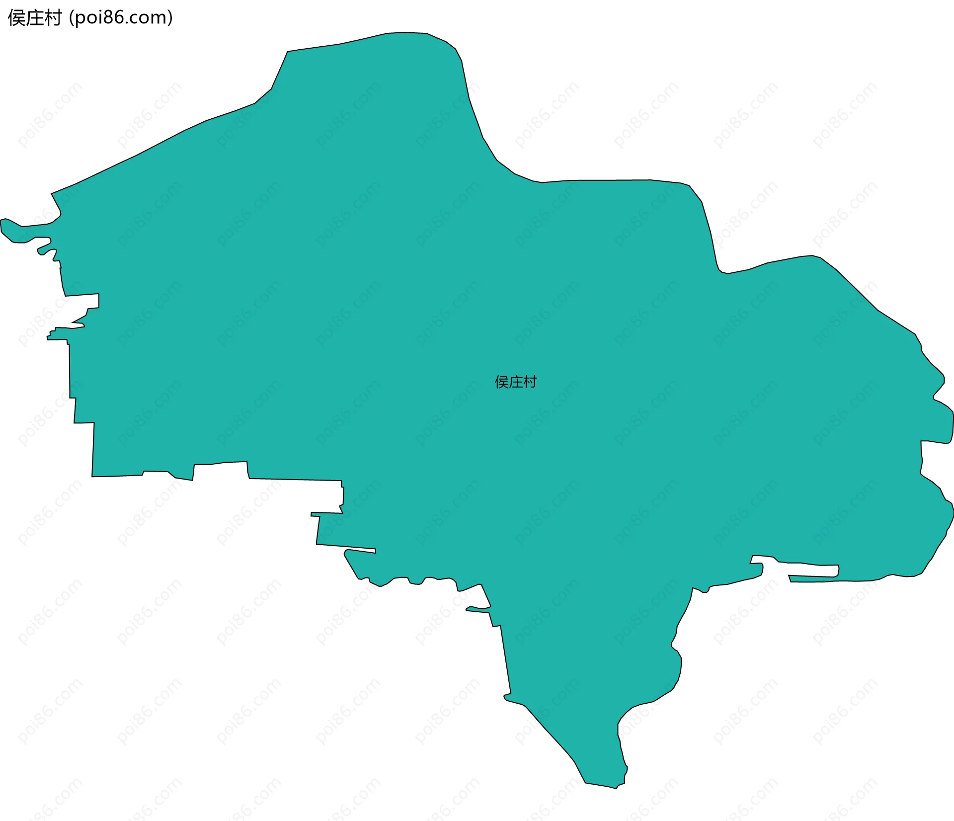 侯庄村边界地图