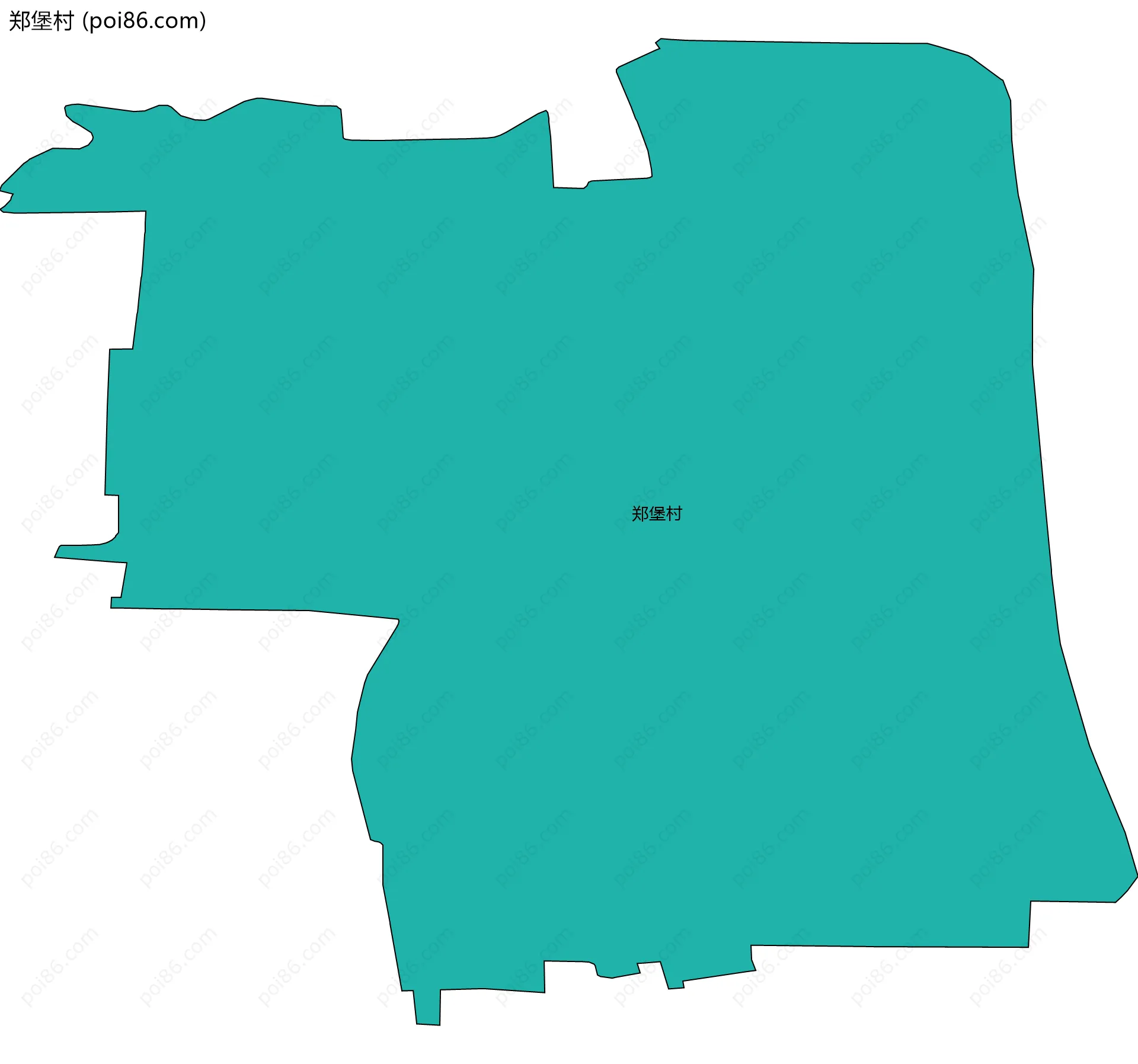 郑堡村边界地图
