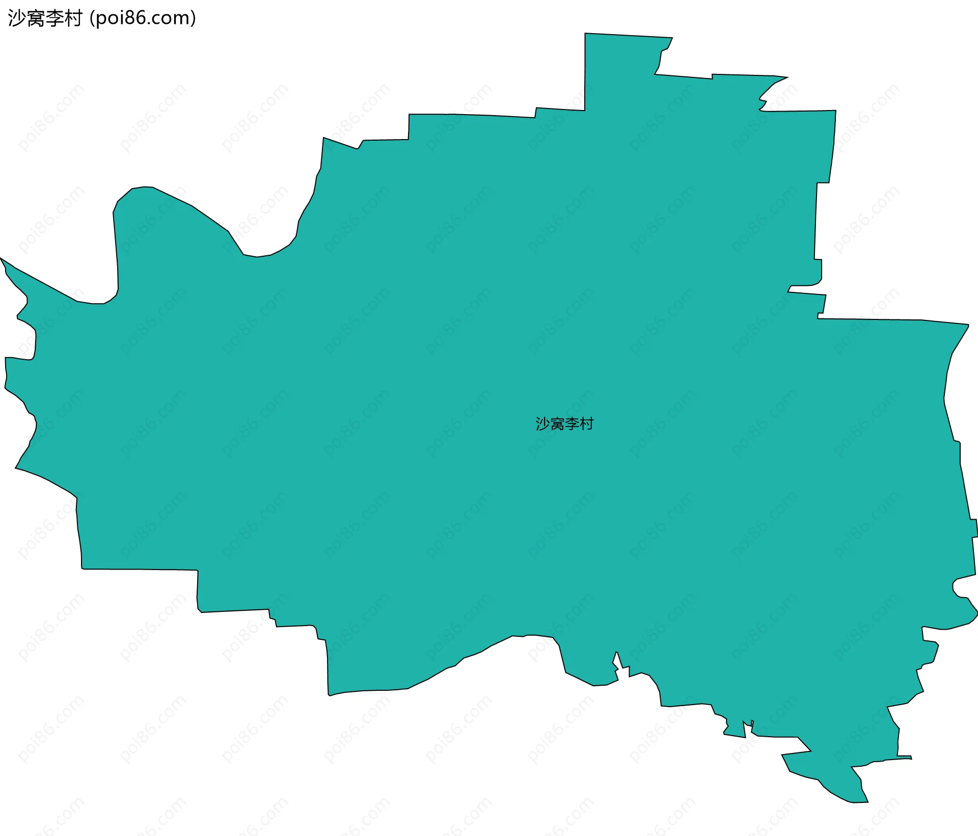 沙窝李村边界地图