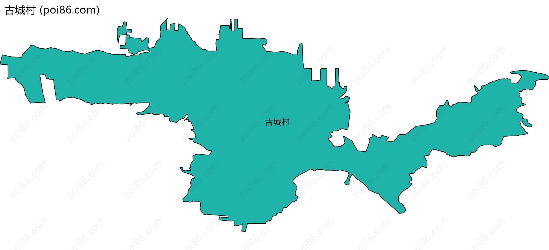 古城村边界地图