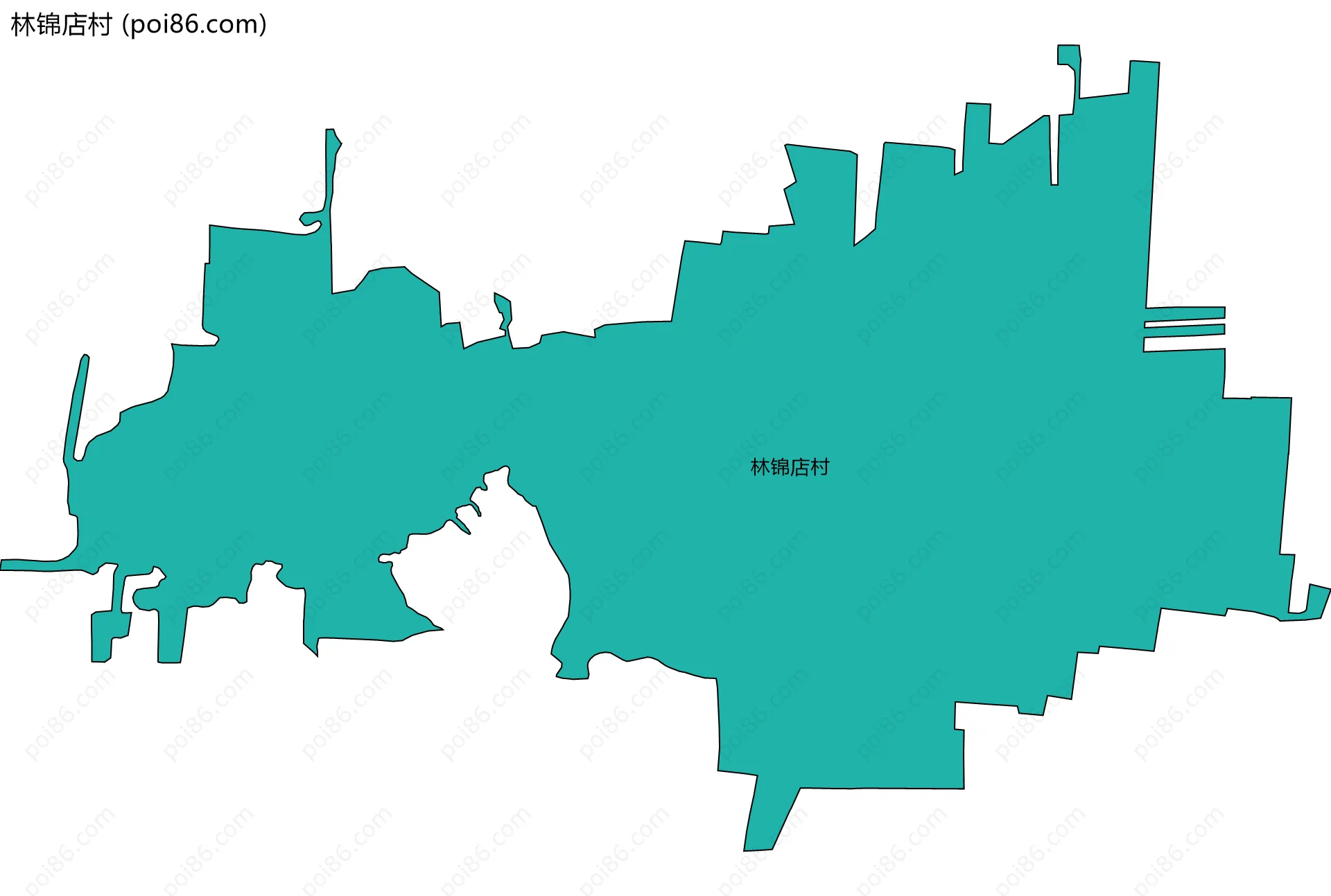 林锦店村边界地图