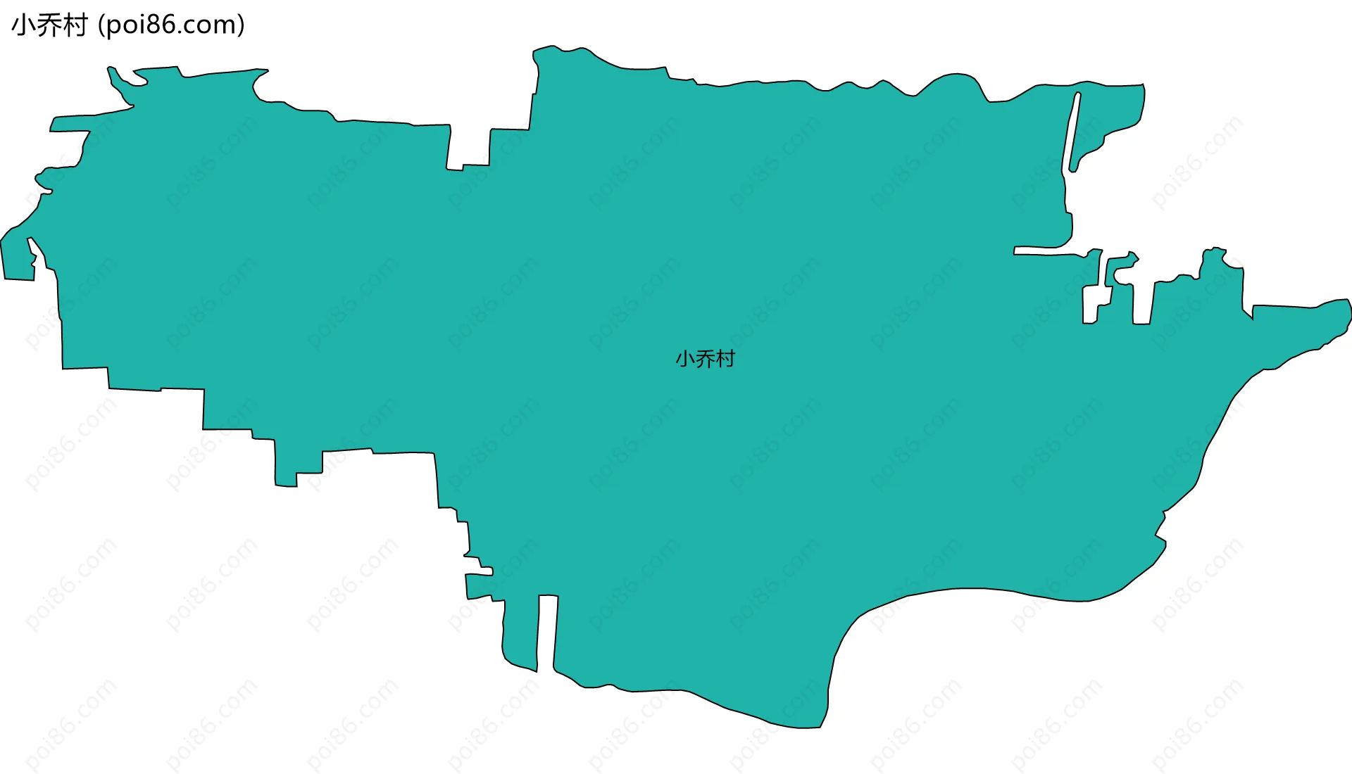 小乔村边界地图