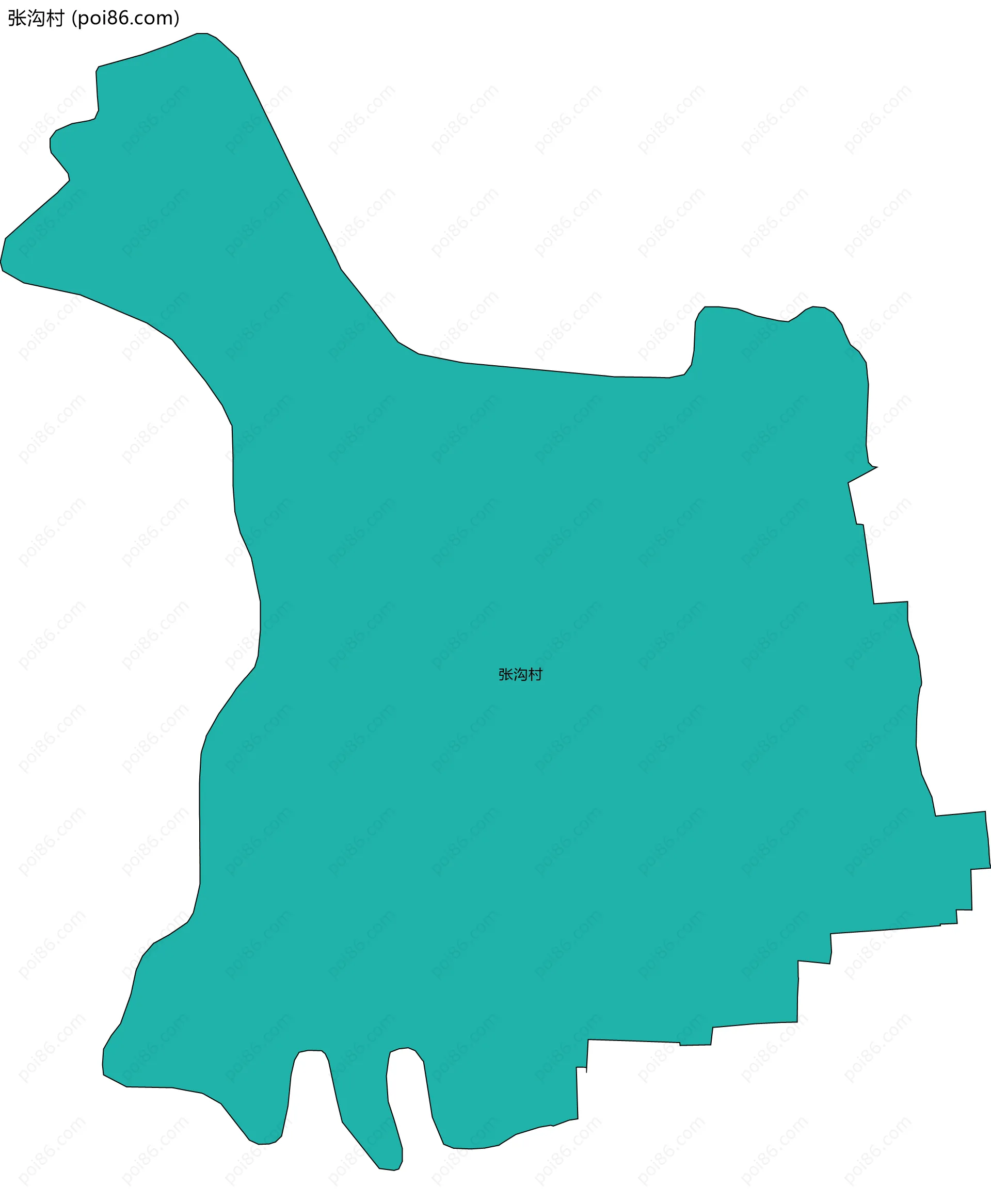 张沟村边界地图