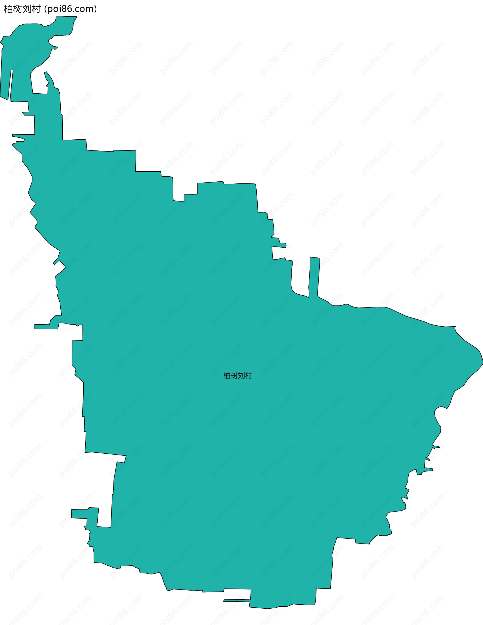 柏树刘村边界地图