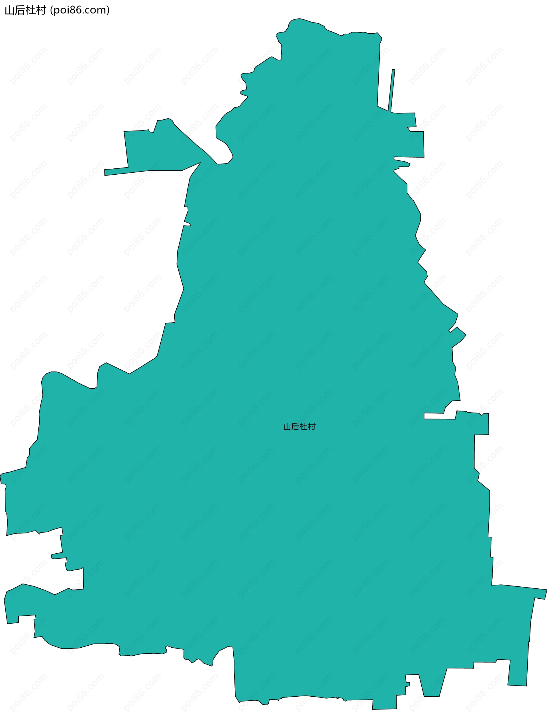 山后杜村边界地图