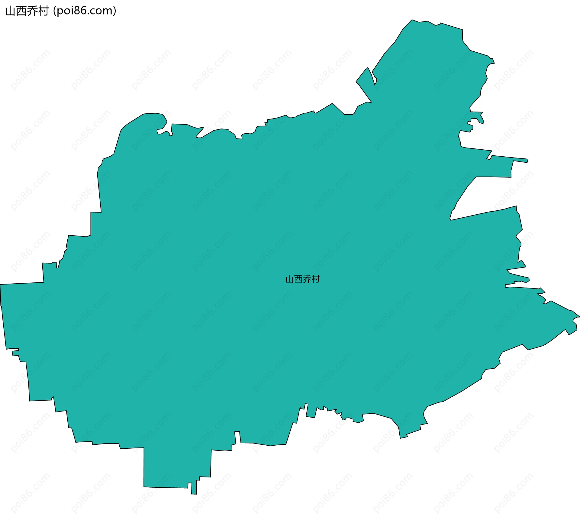 山西乔村边界地图