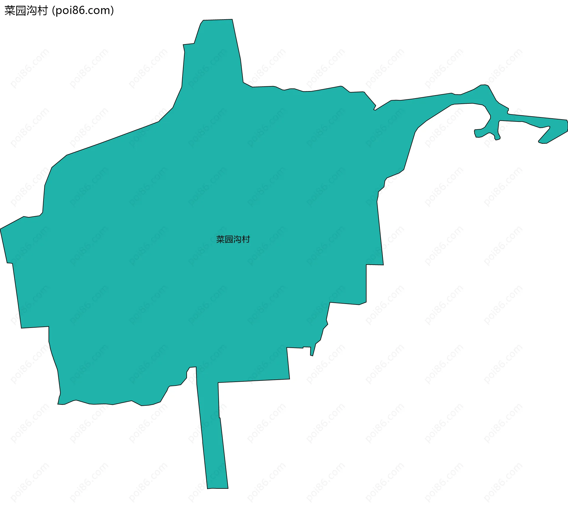 菜园沟村边界地图