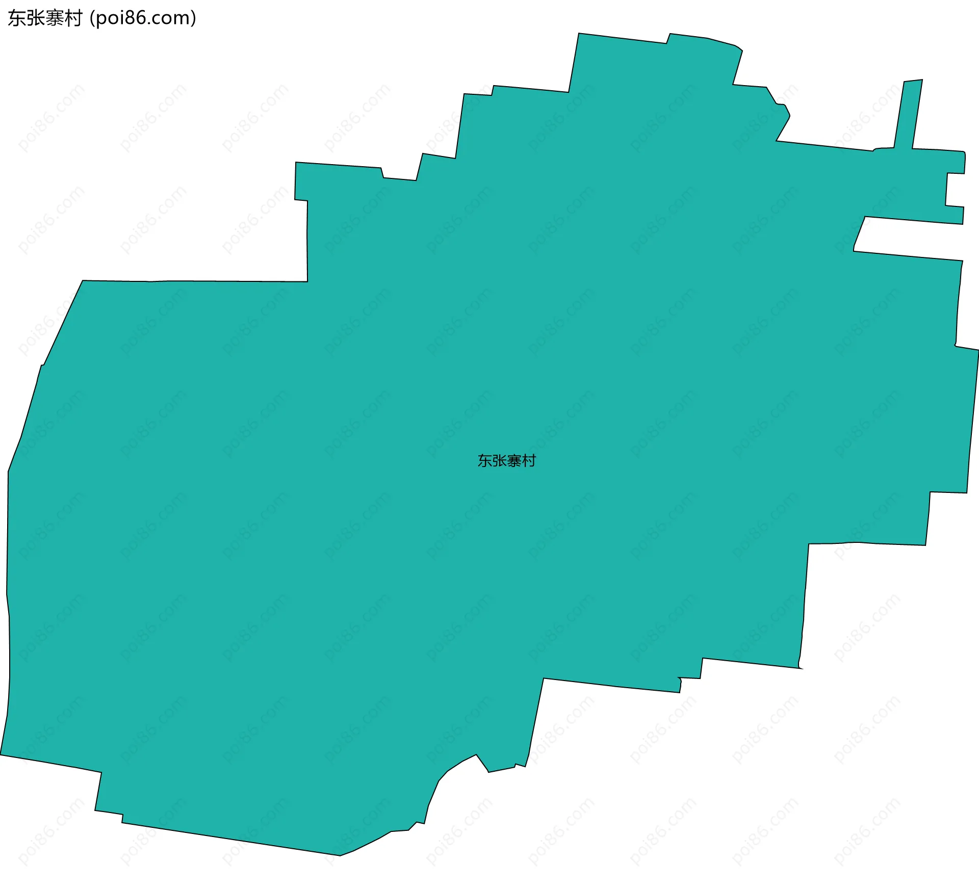 东张寨村边界地图