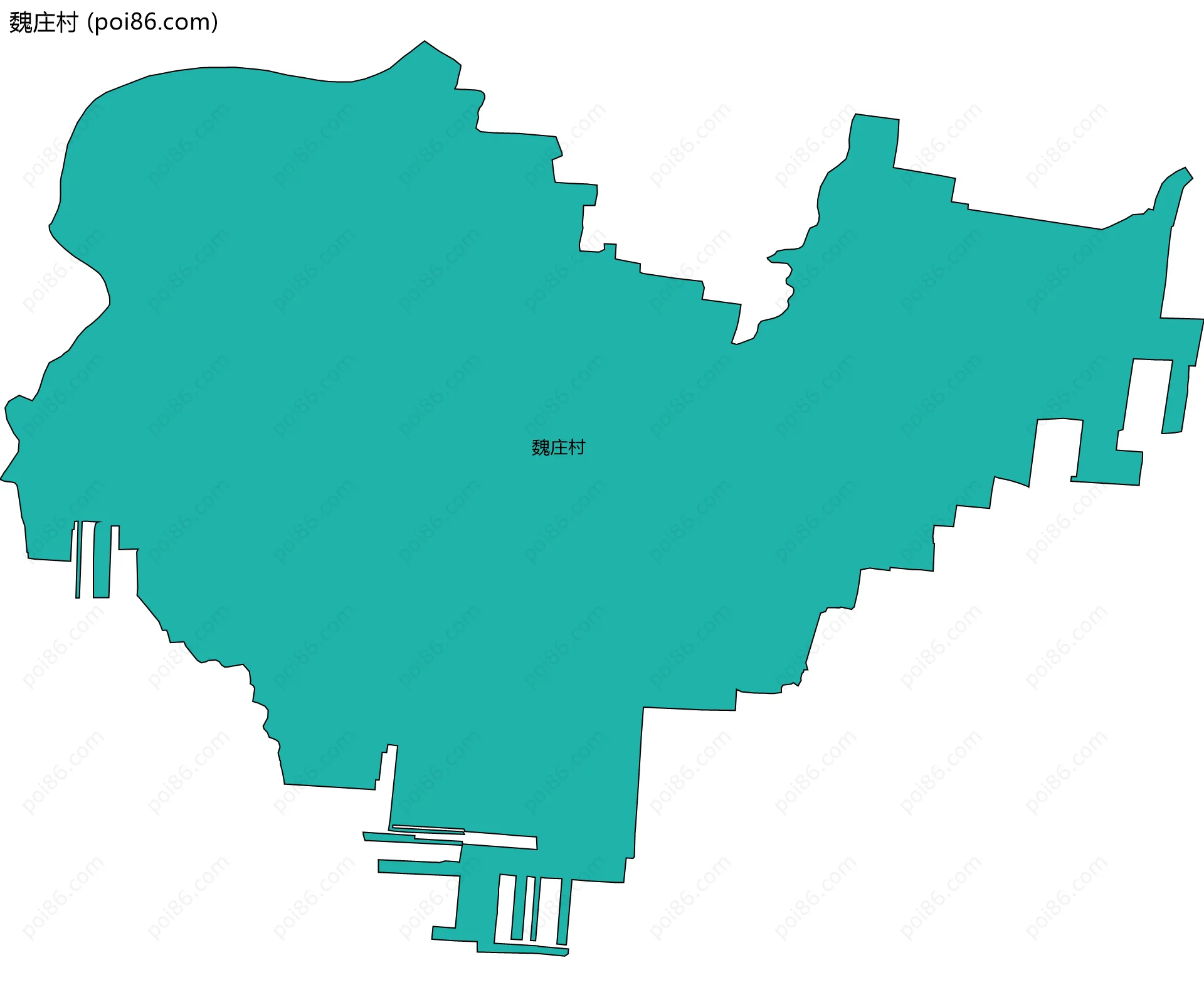 魏庄村边界地图
