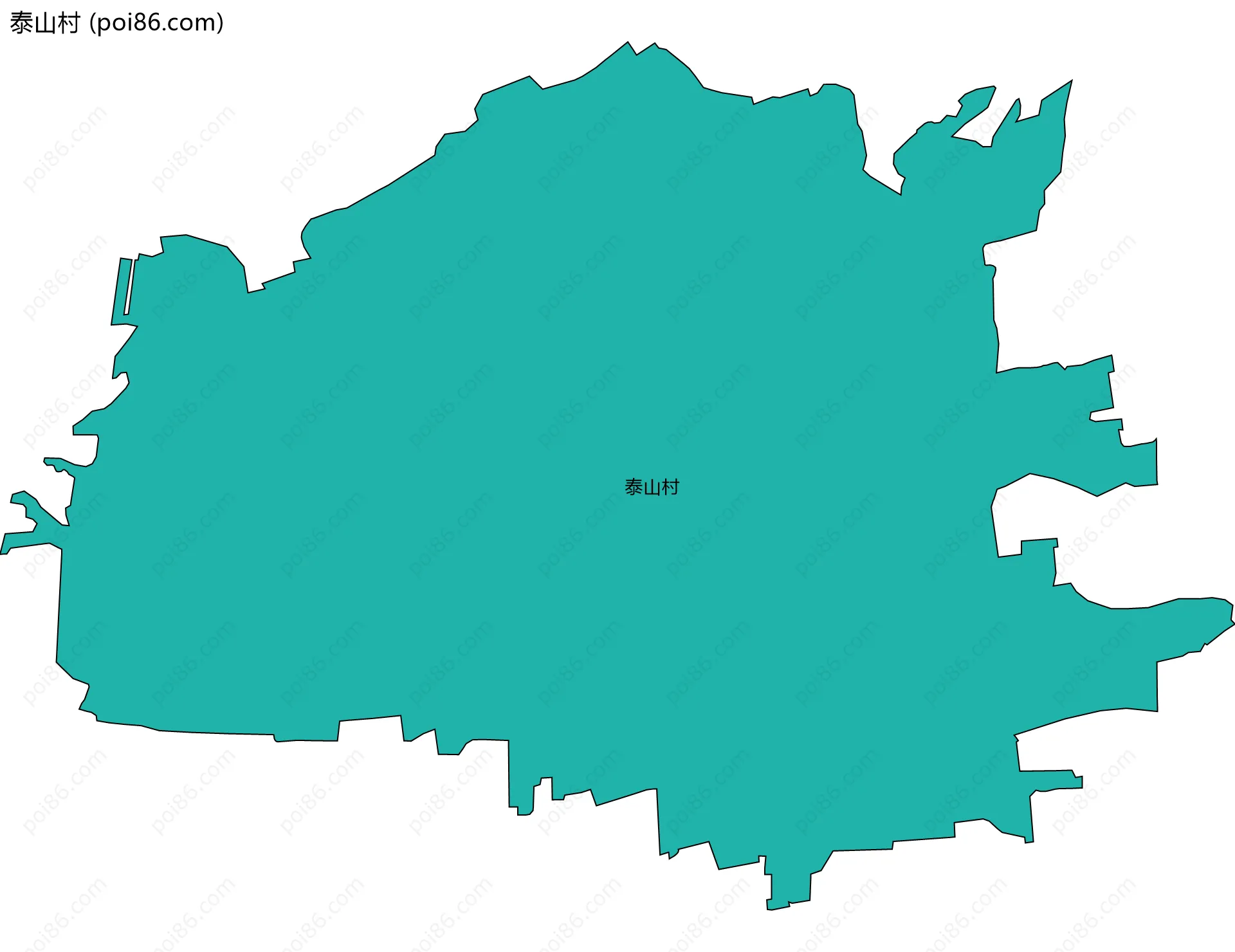 泰山村边界地图
