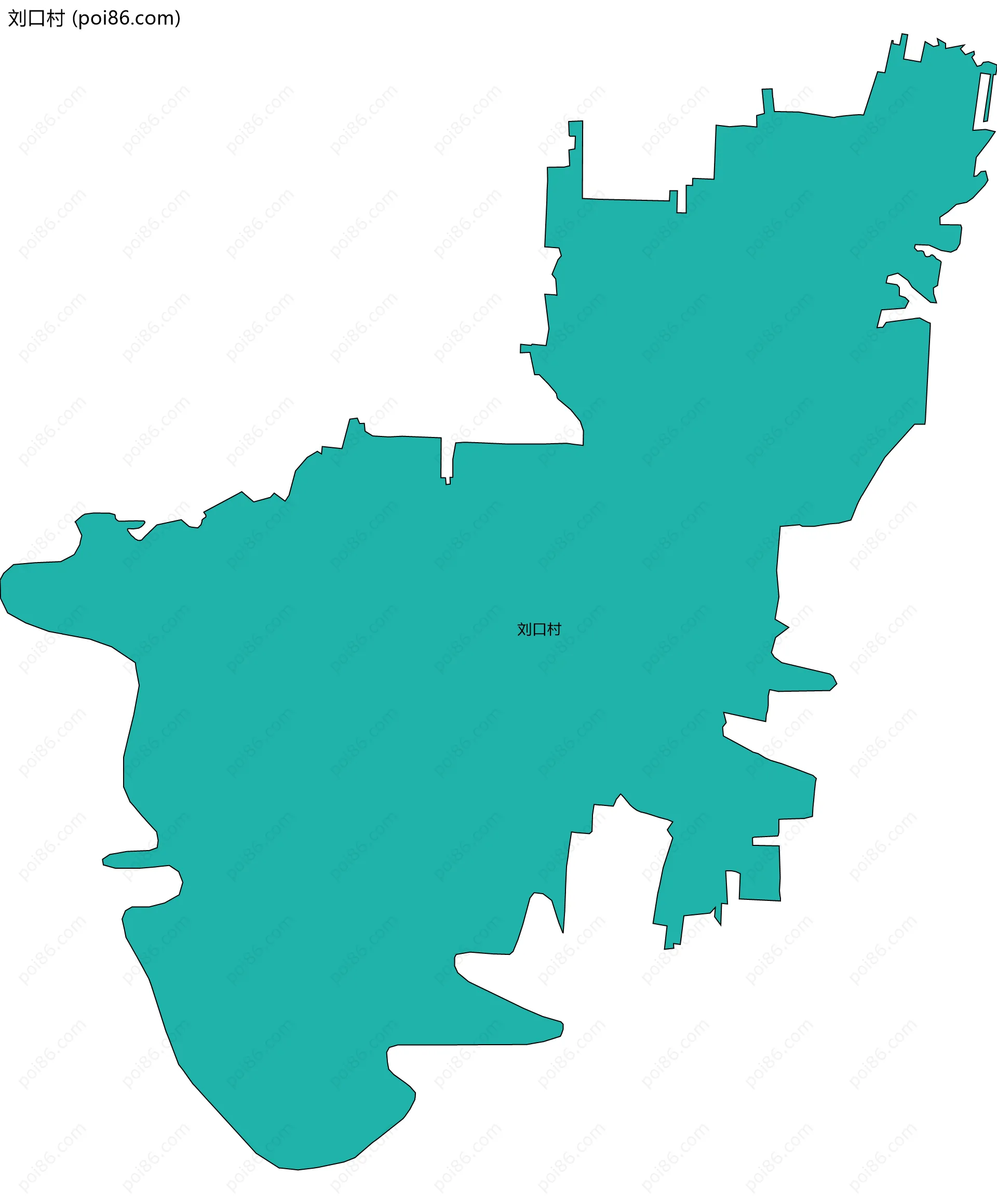 刘口村边界地图