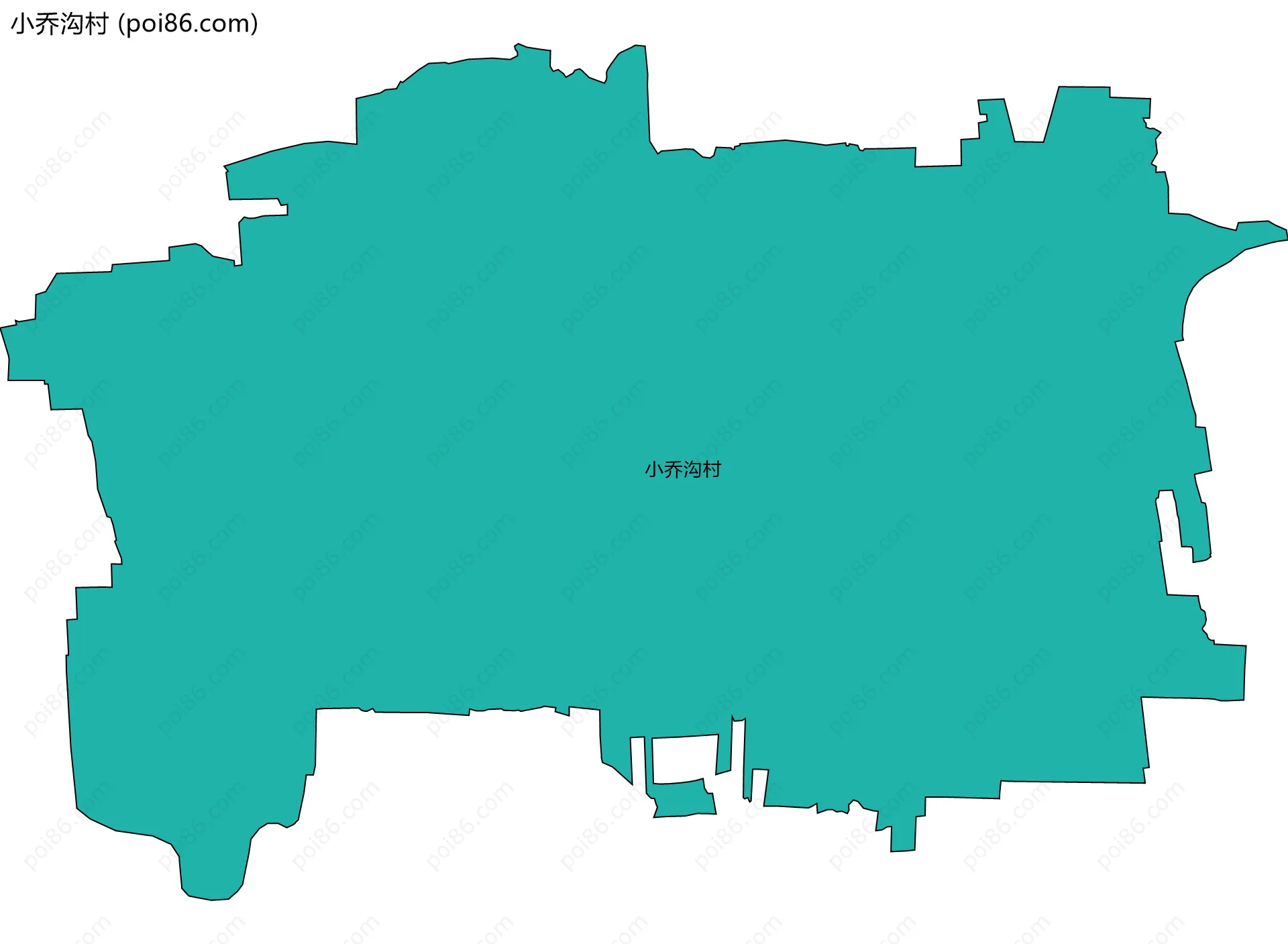小乔沟村边界地图