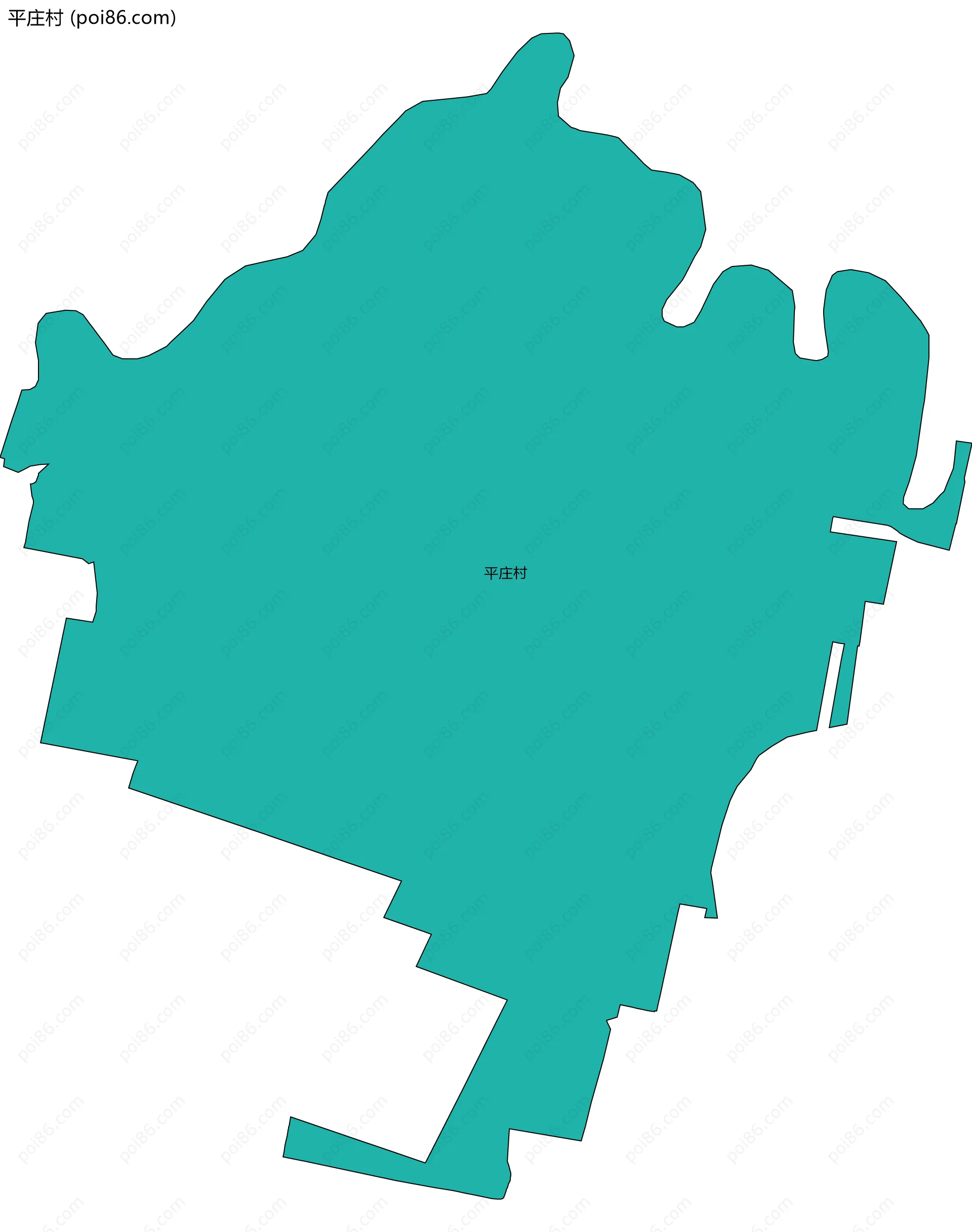 平庄村边界地图