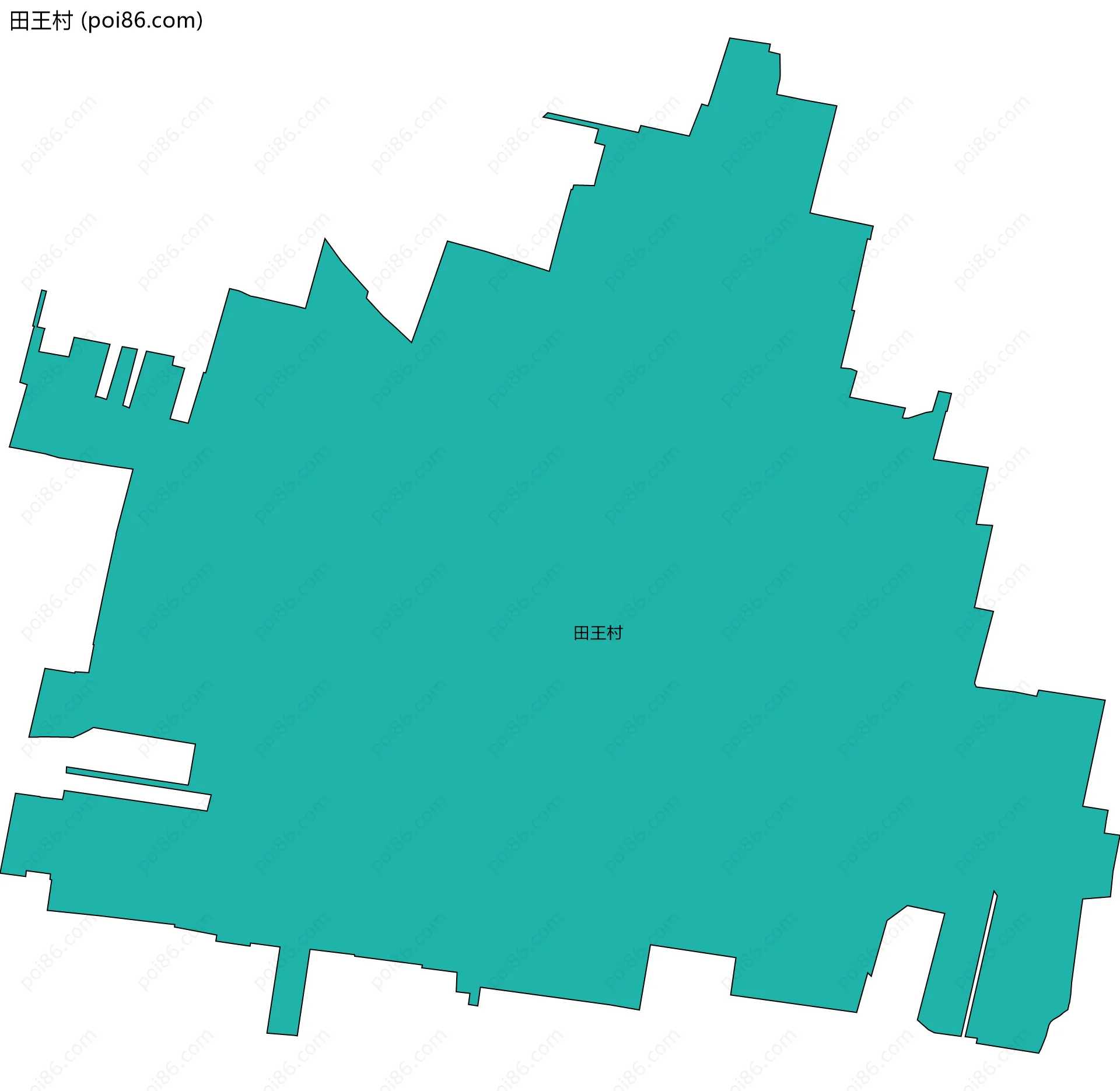 田王村边界地图