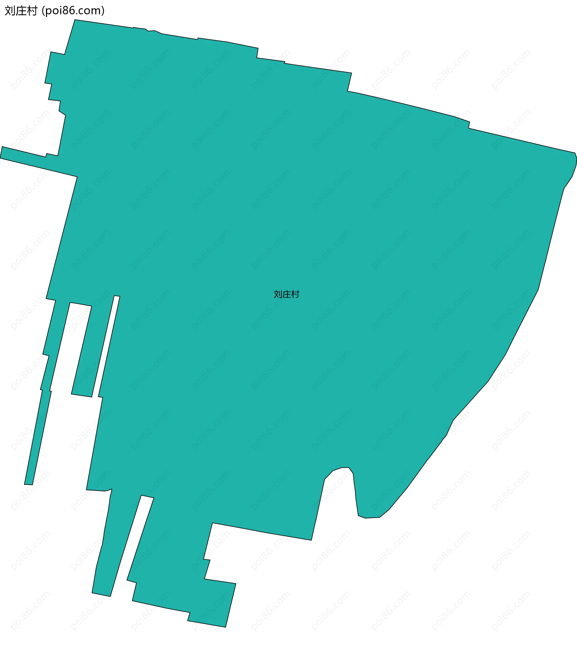 刘庄村边界地图