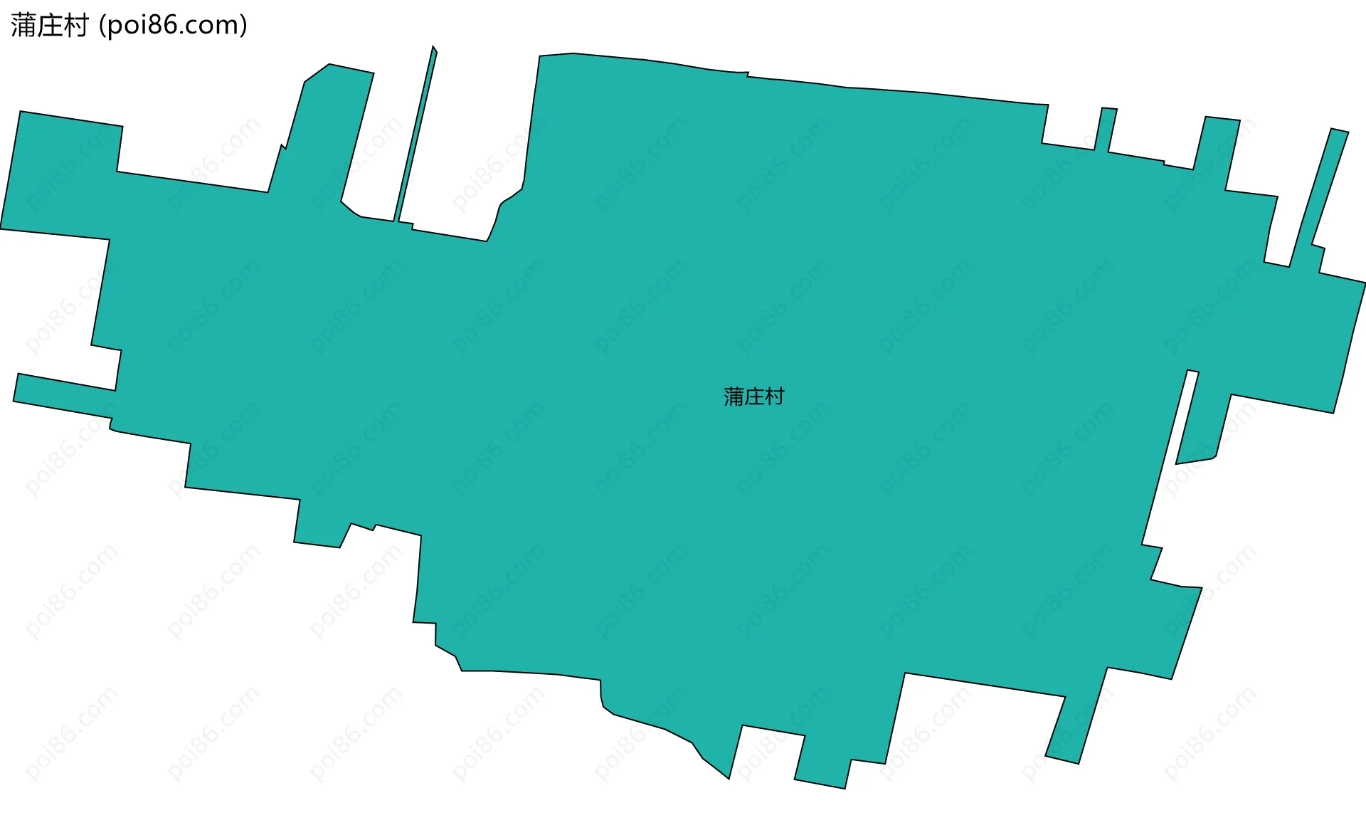 蒲庄村边界地图