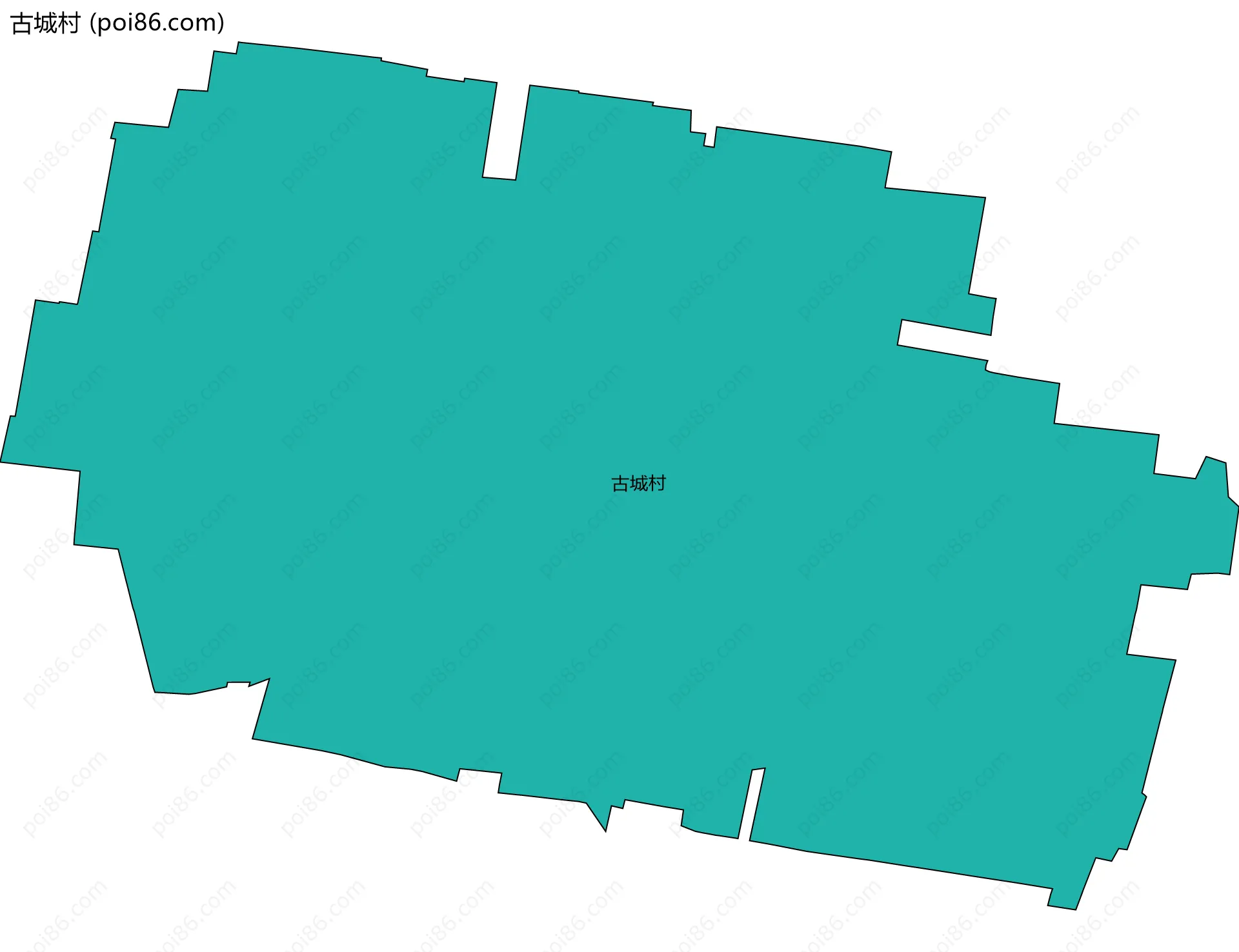 古城村边界地图