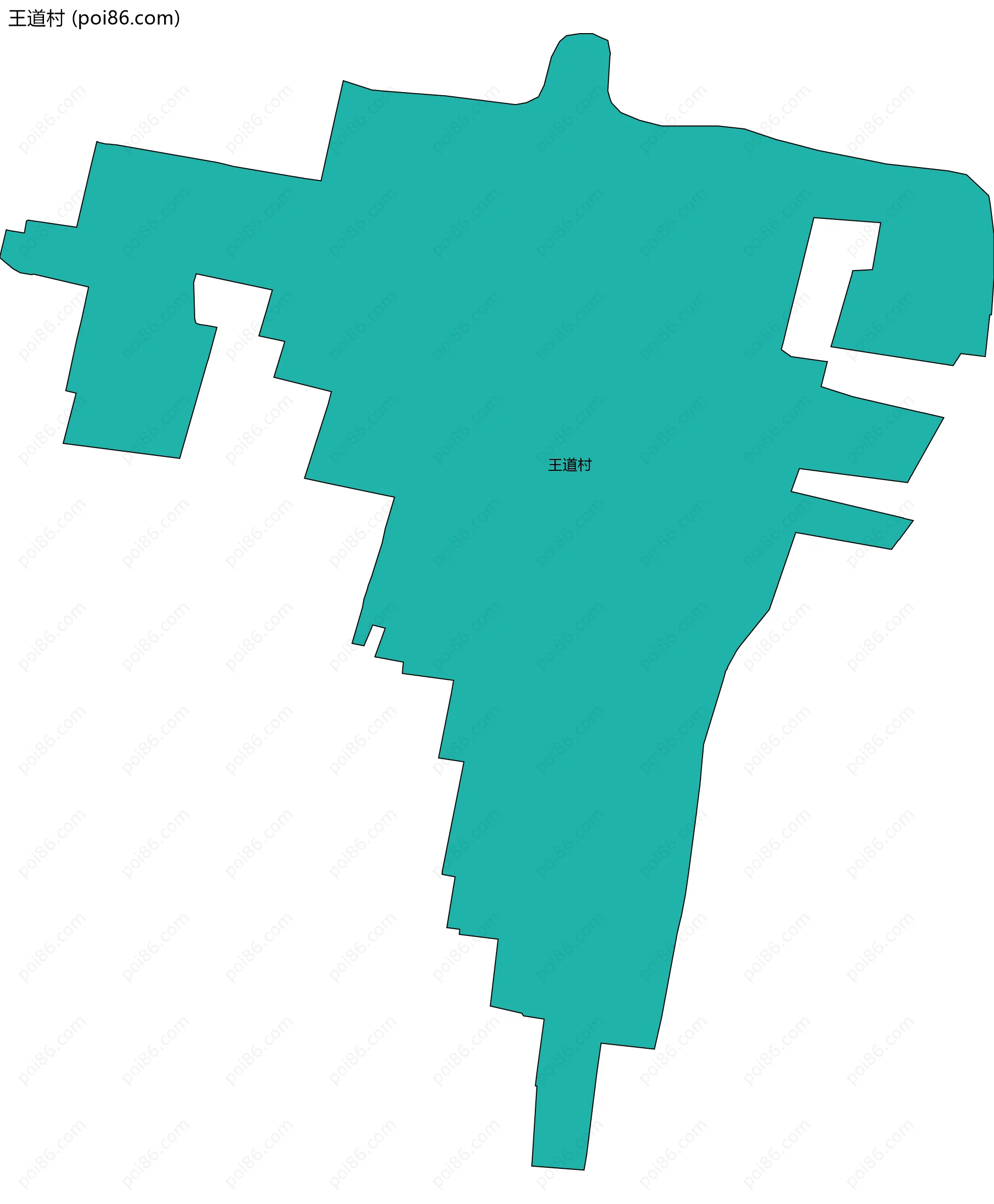 王道村边界地图