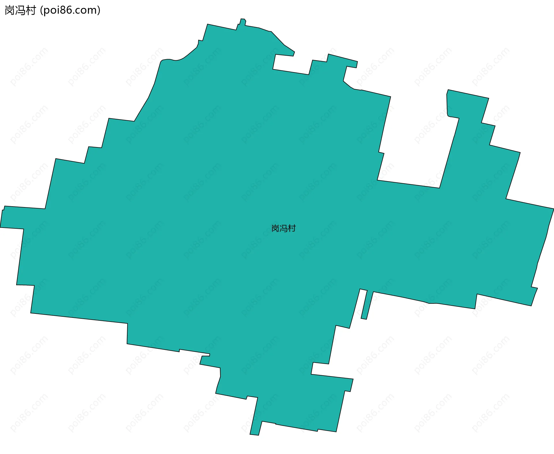 岗冯村边界地图