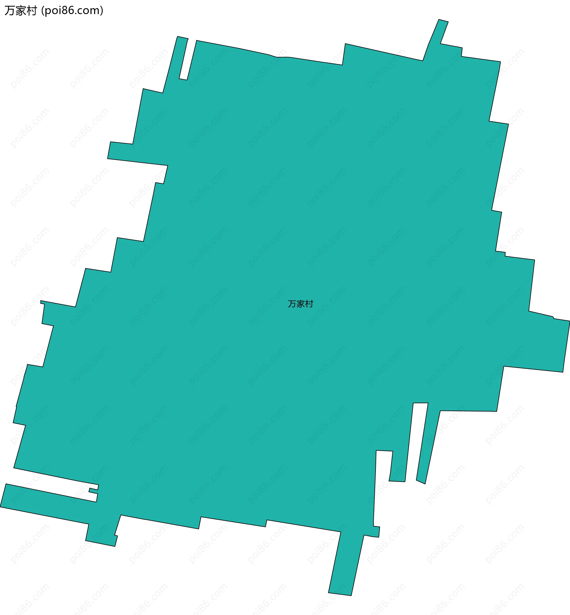 万家村边界地图