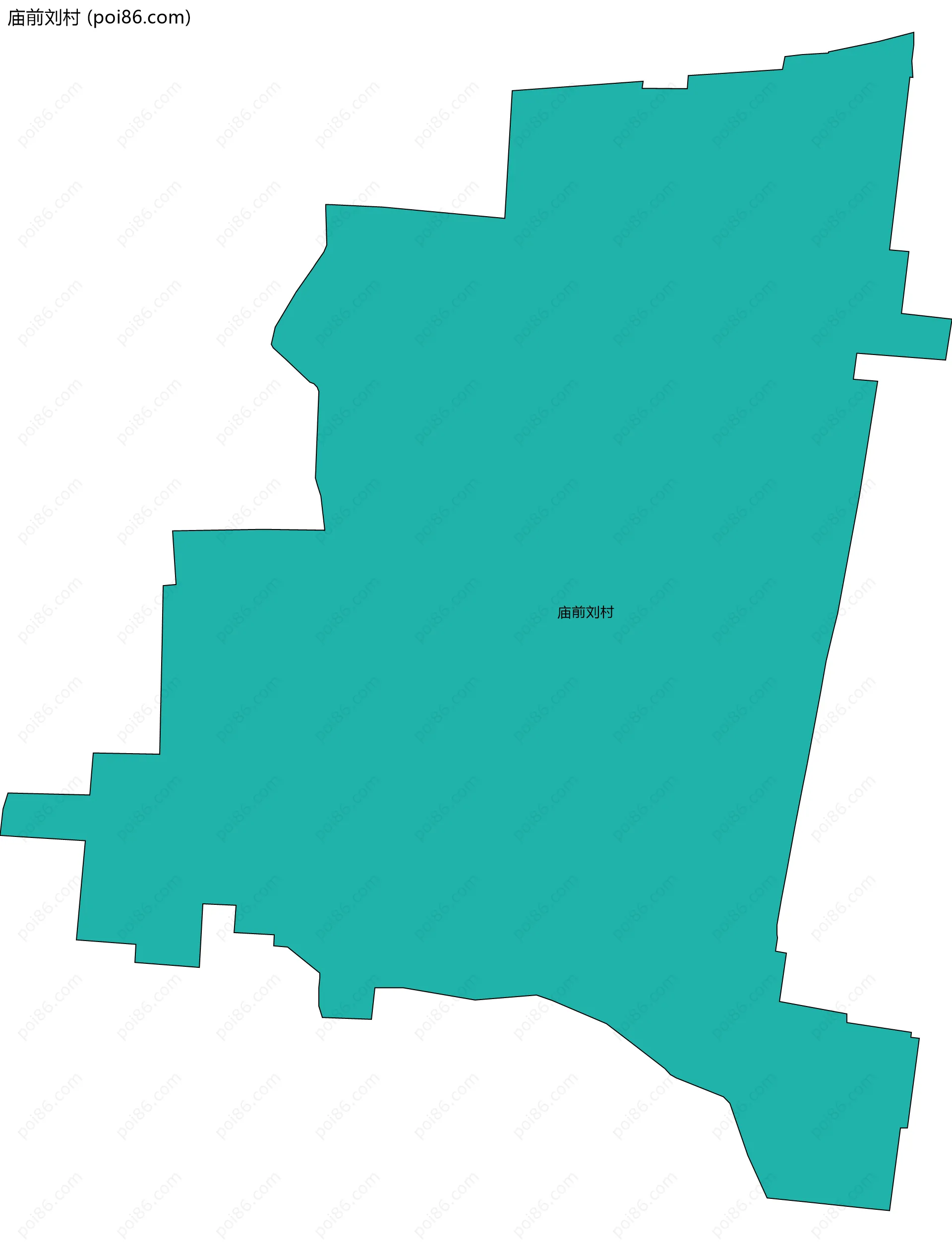 庙前刘村边界地图