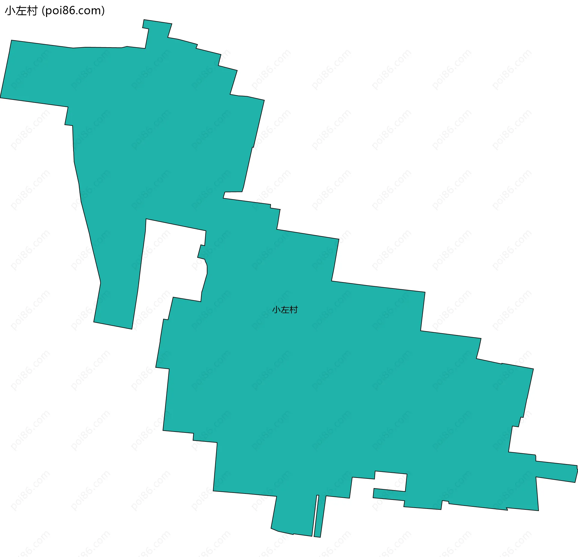 小左村边界地图