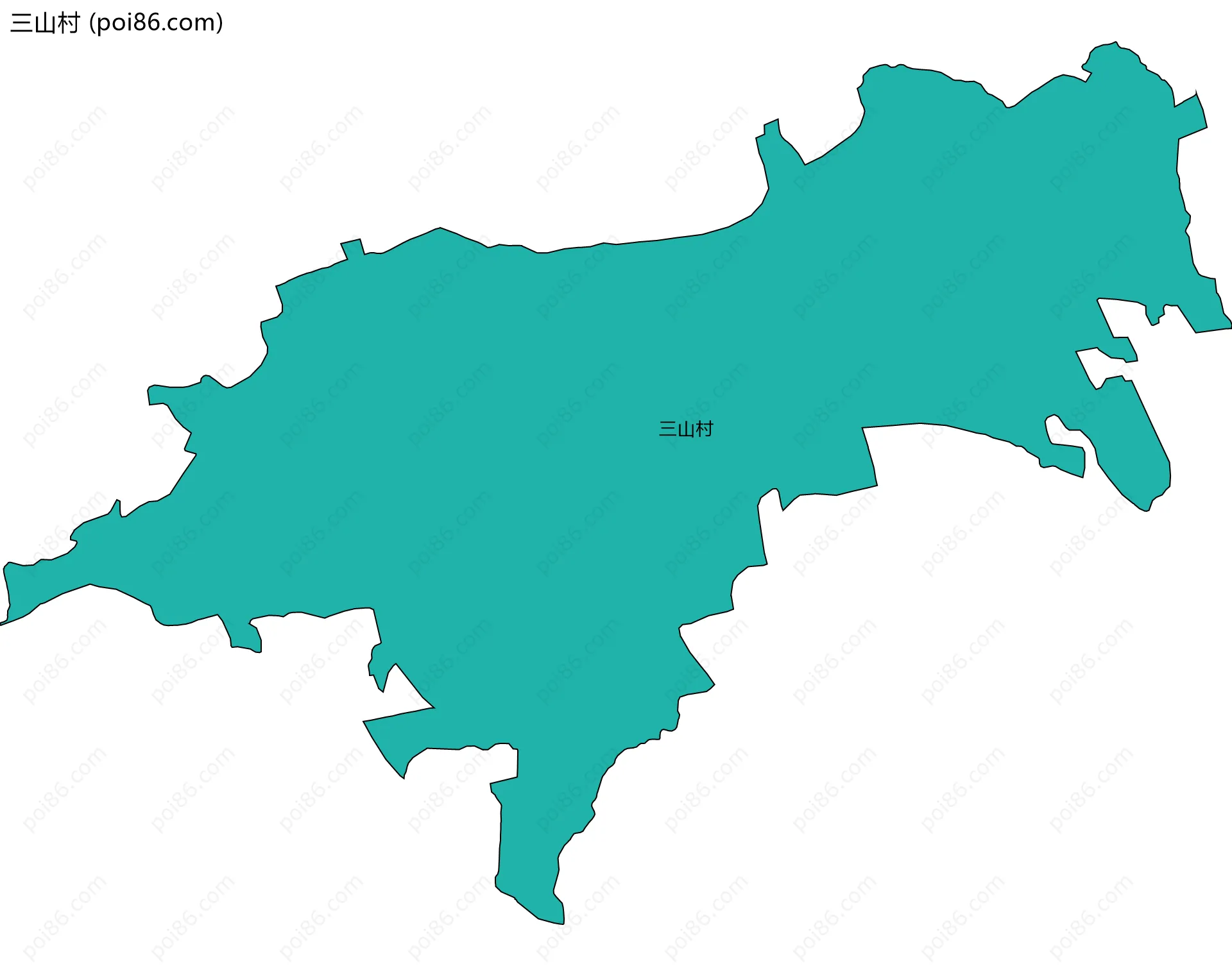 三山村边界地图