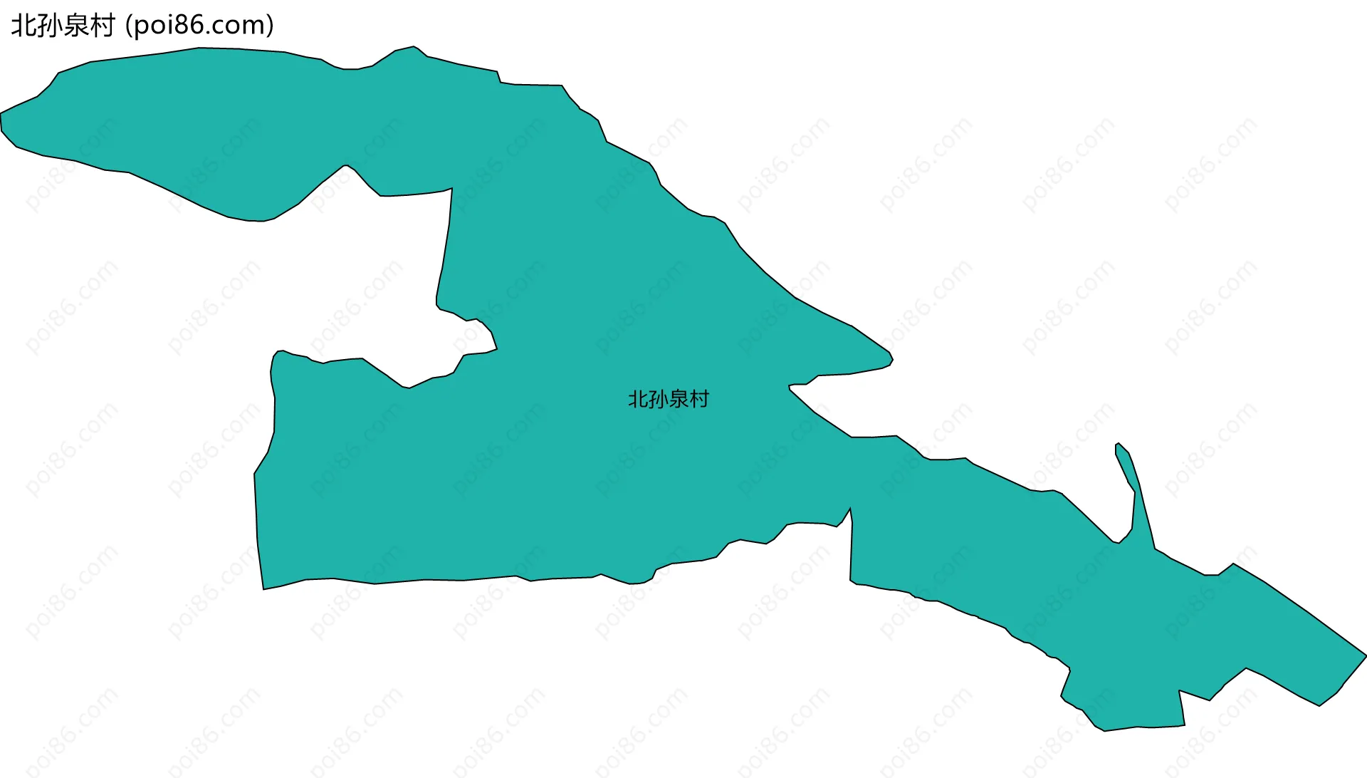 北孙泉村边界地图