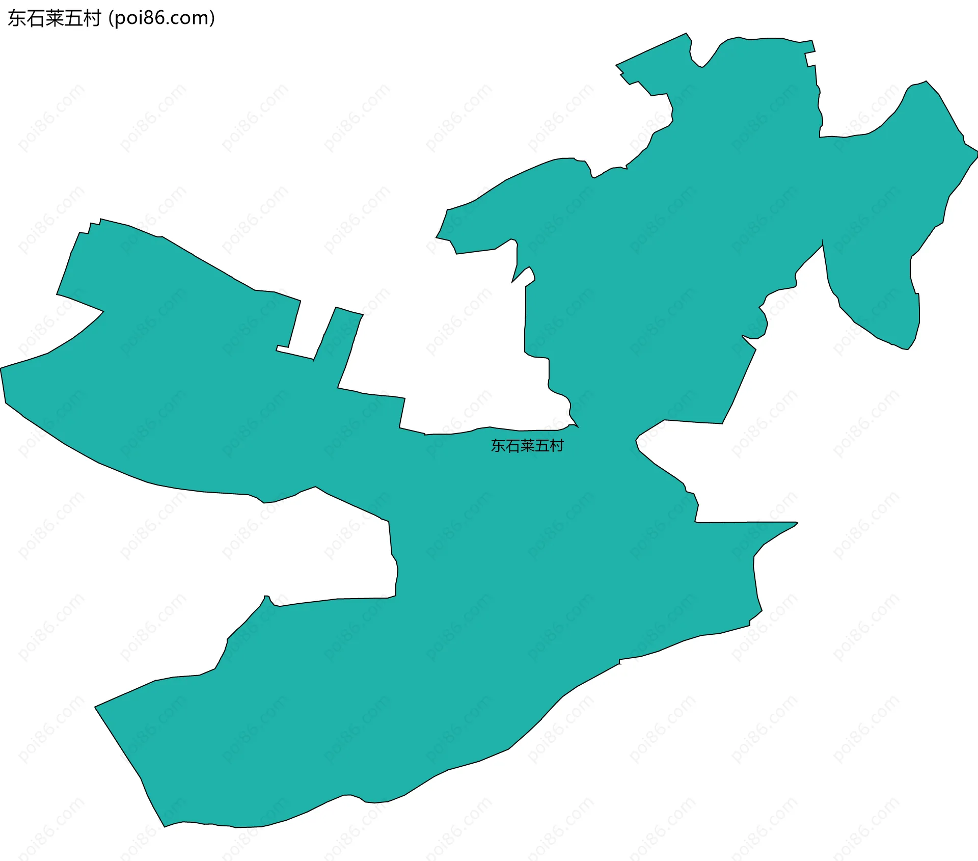 东石莱五村边界地图