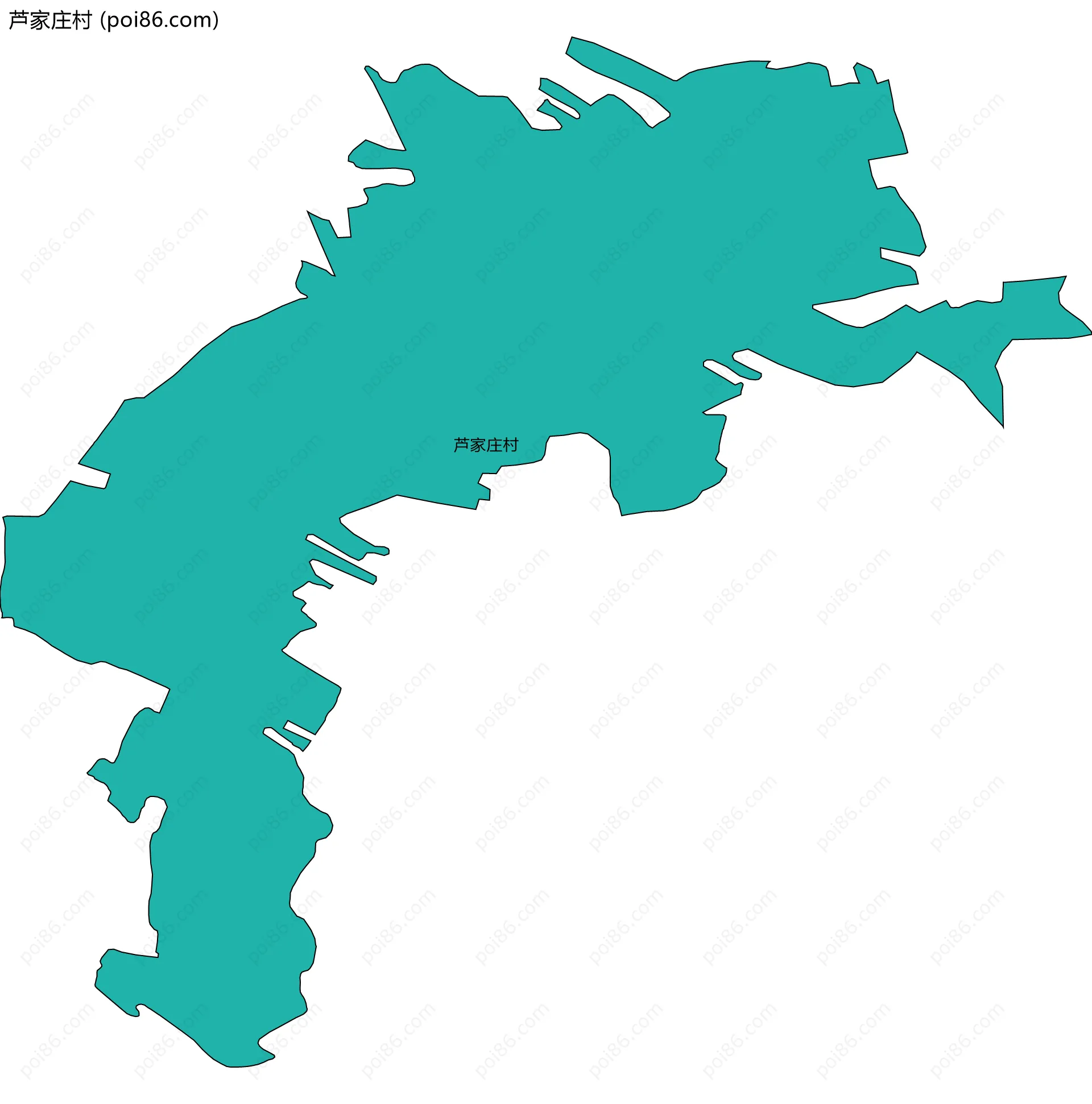 芦家庄村边界地图