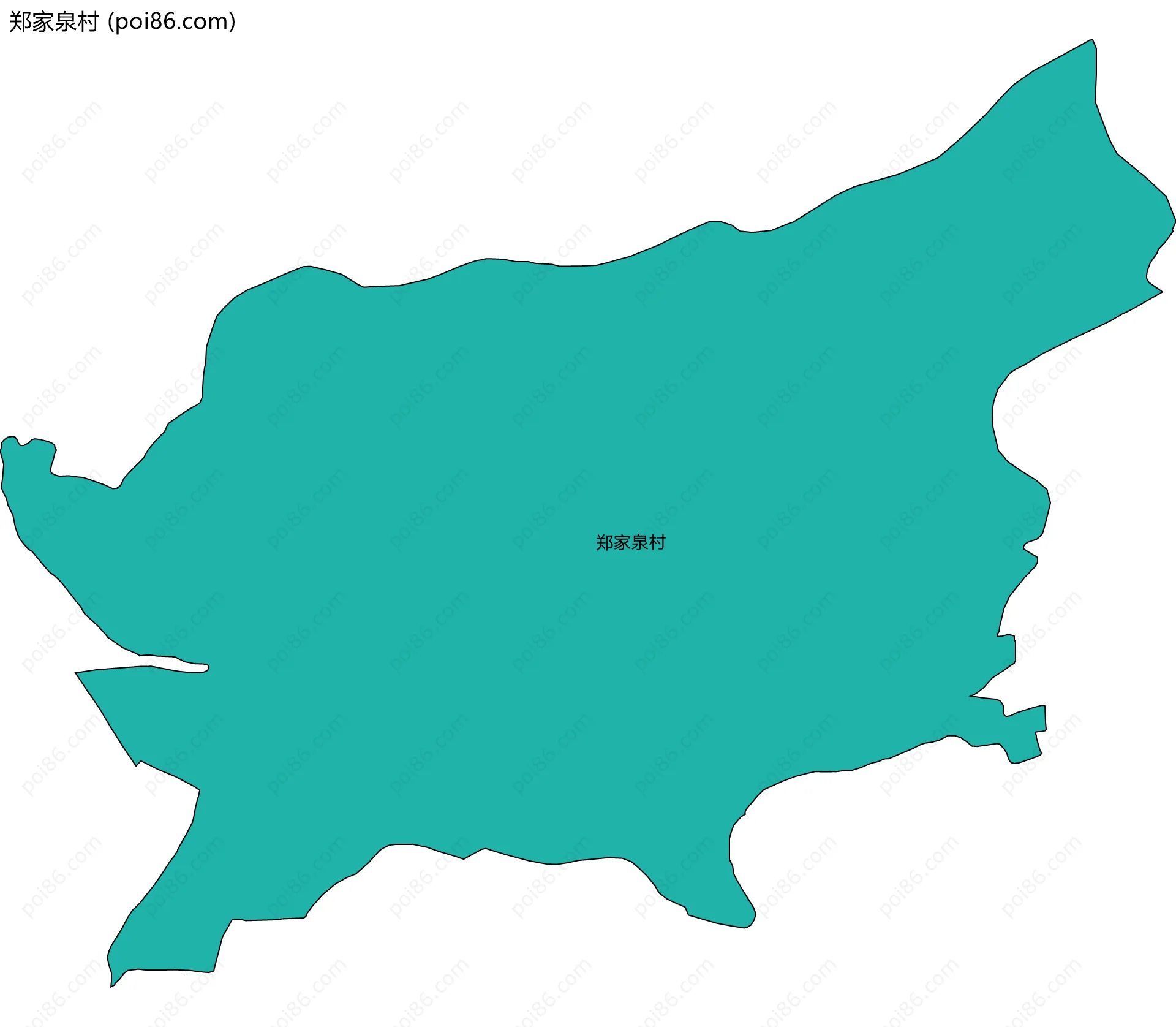 郑家泉村边界地图
