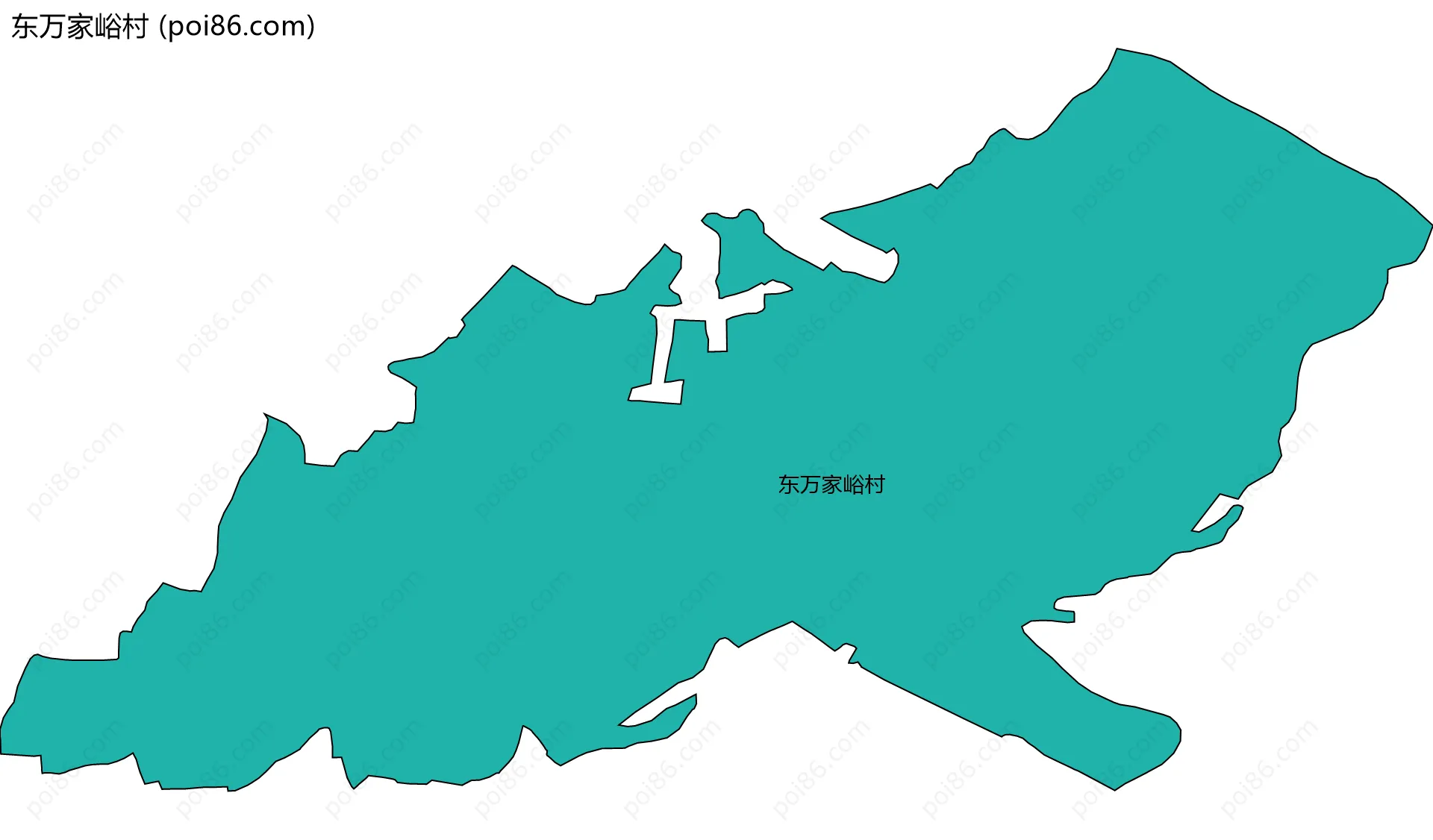 东万家峪村边界地图