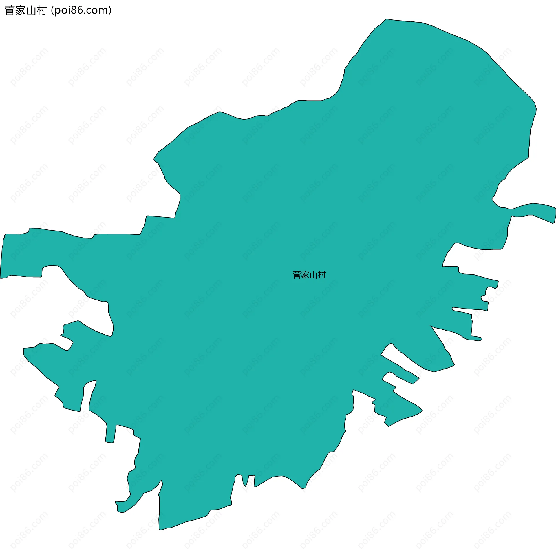 菅家山村边界地图