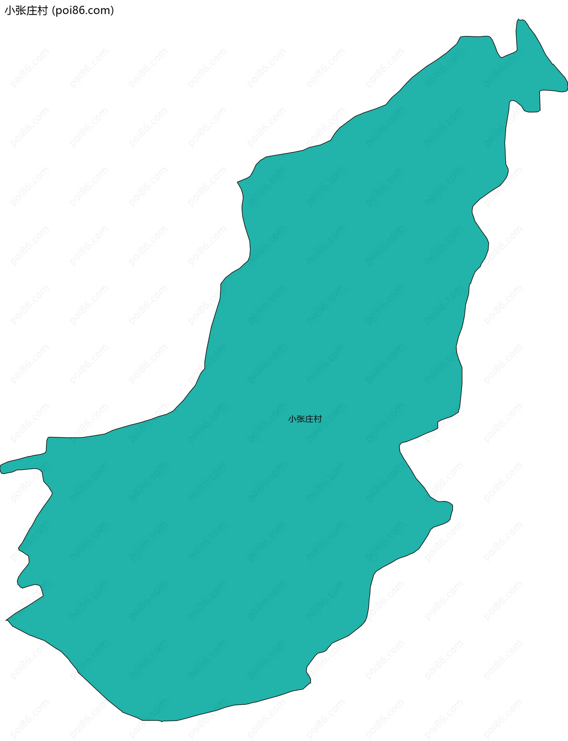 小张庄村边界地图