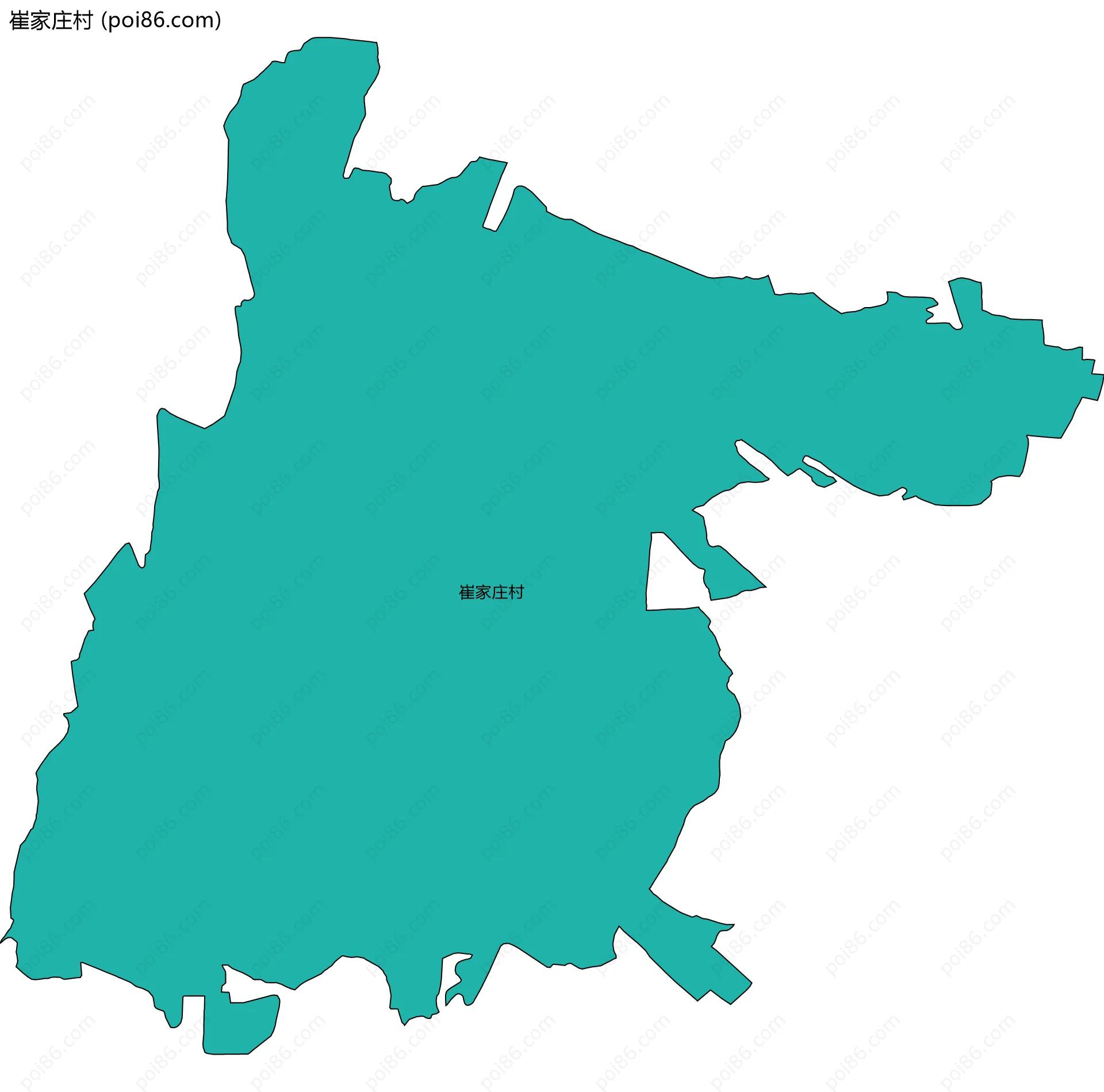崔家庄村边界地图