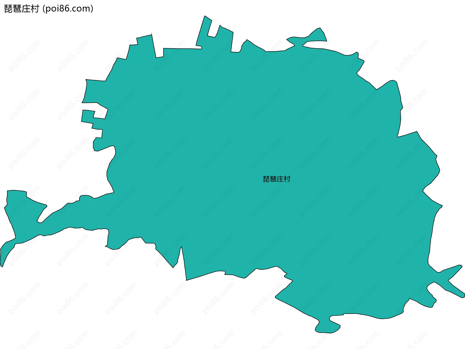 琵琶庄村边界地图
