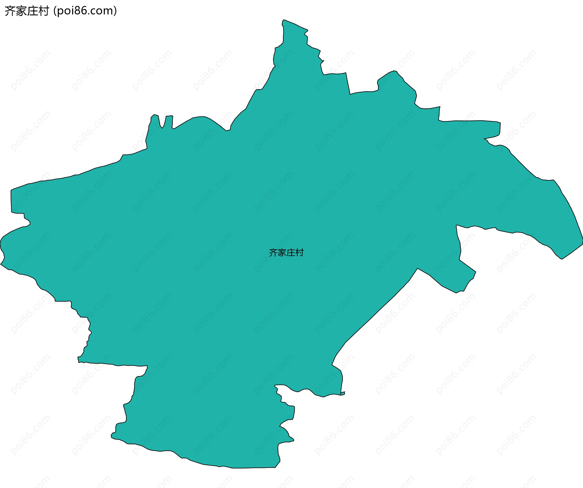 齐家庄村边界地图