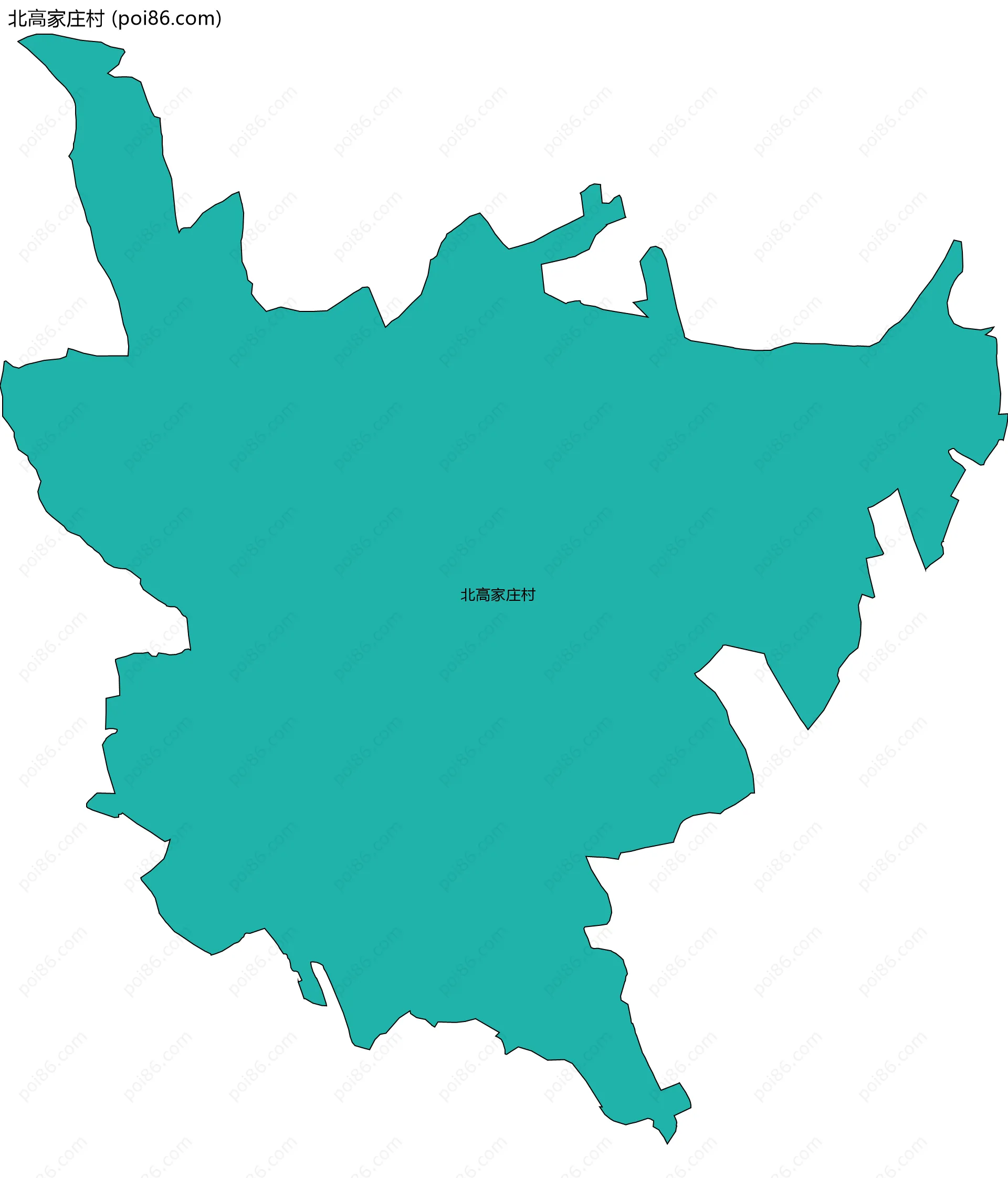 北高家庄村边界地图