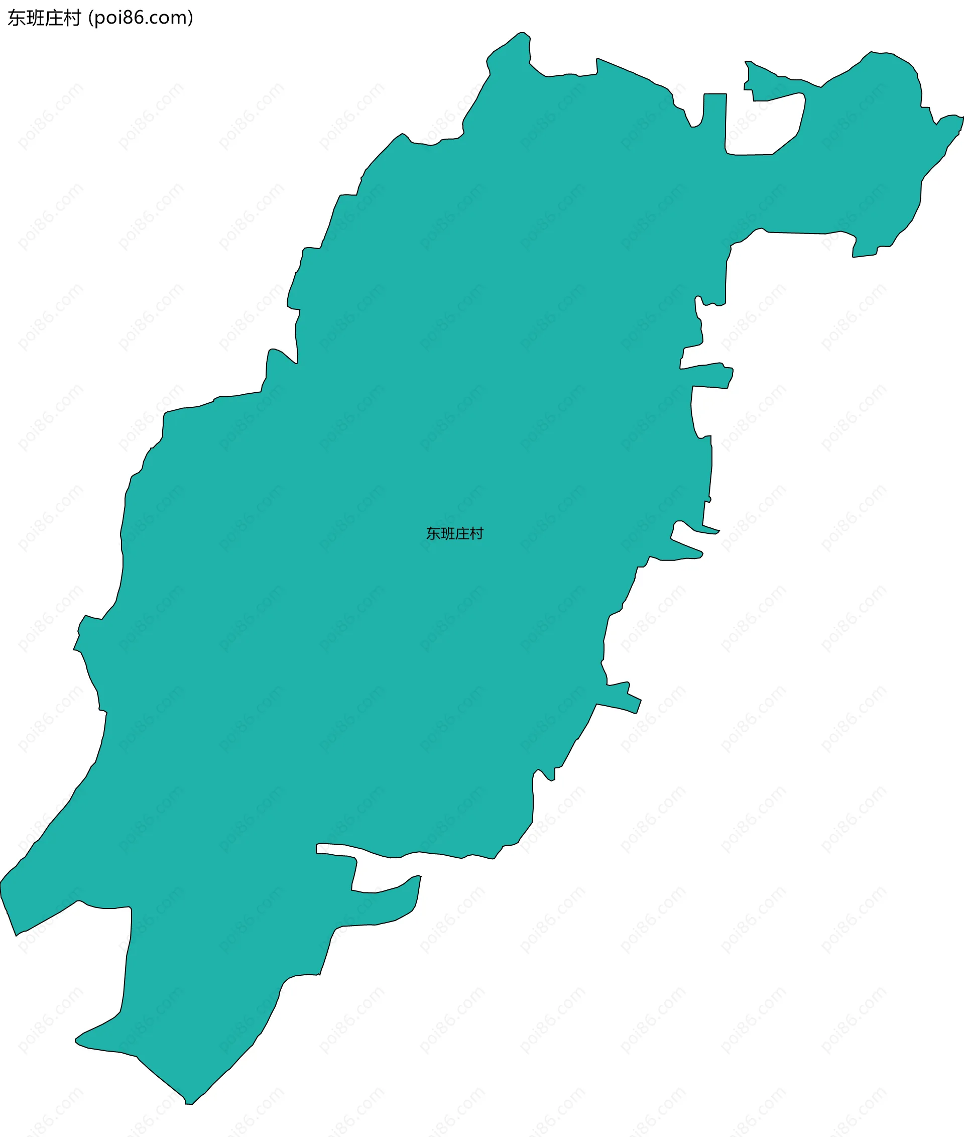 东班庄村边界地图