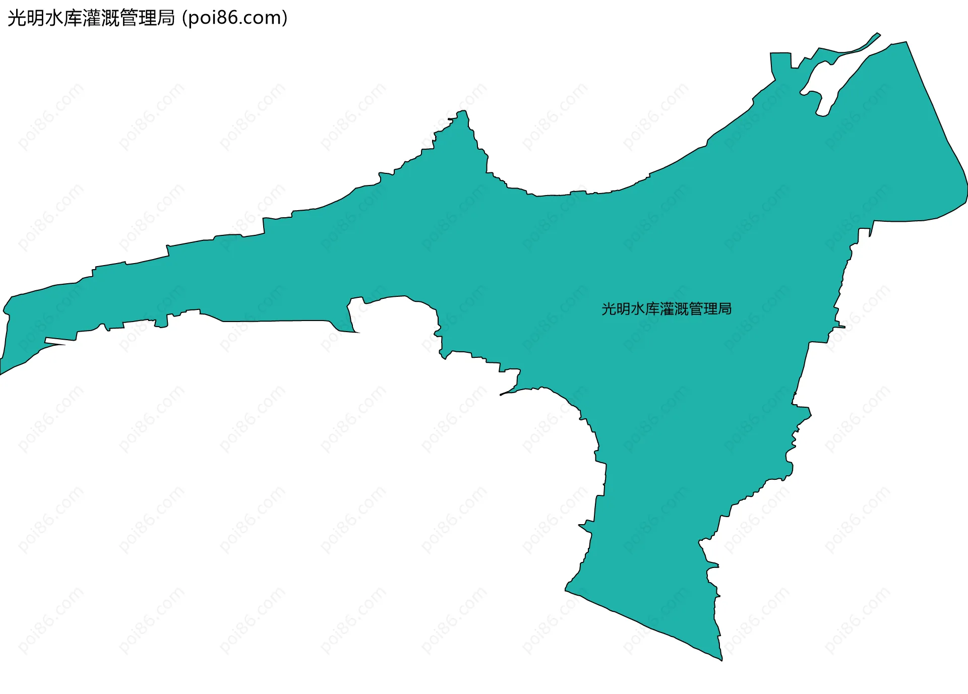 光明水库灌溉管理局边界地图