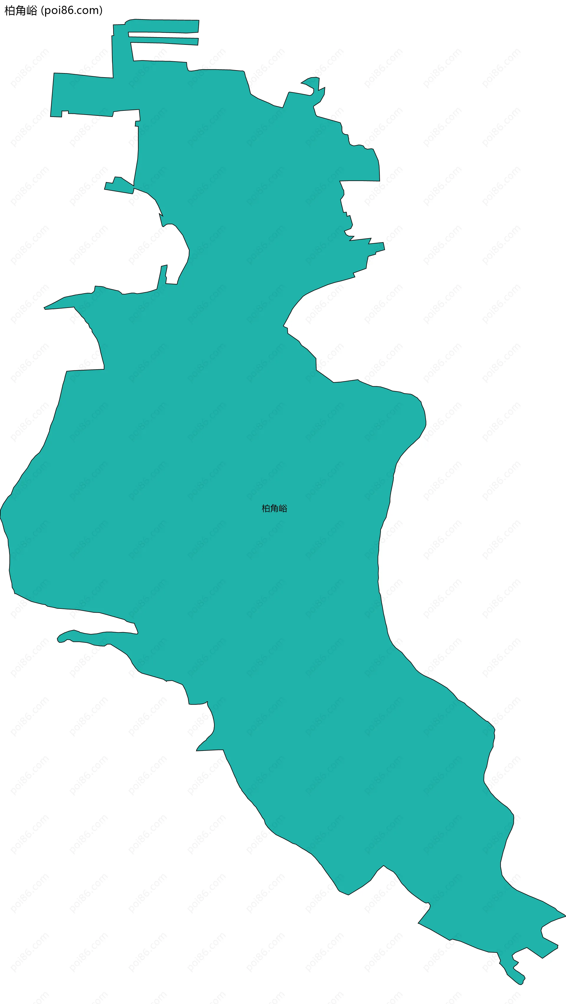 柏角峪边界地图