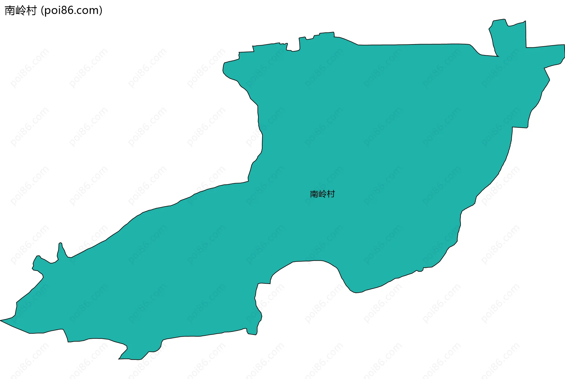 南岭村边界地图