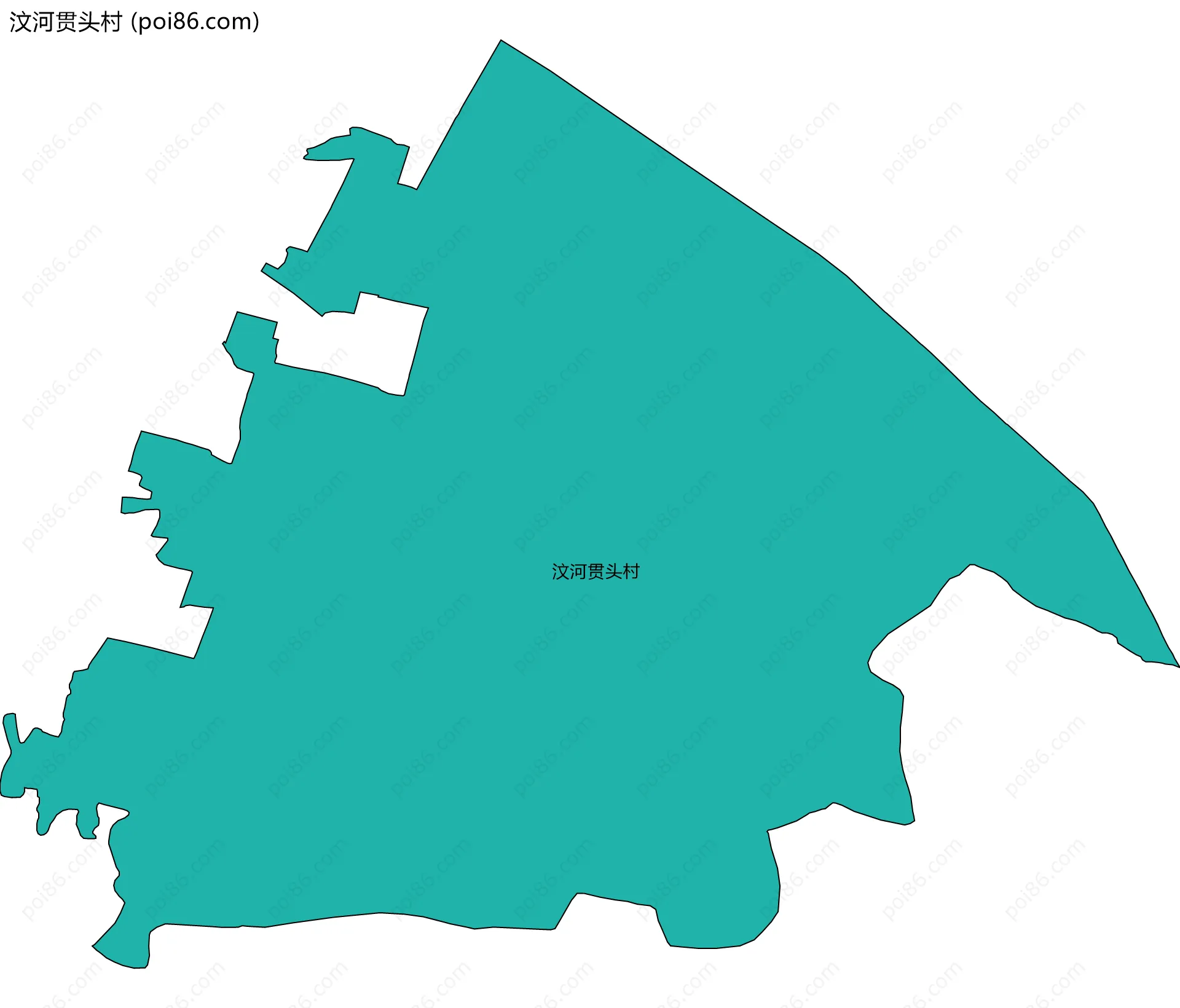 汶河贯头村边界地图