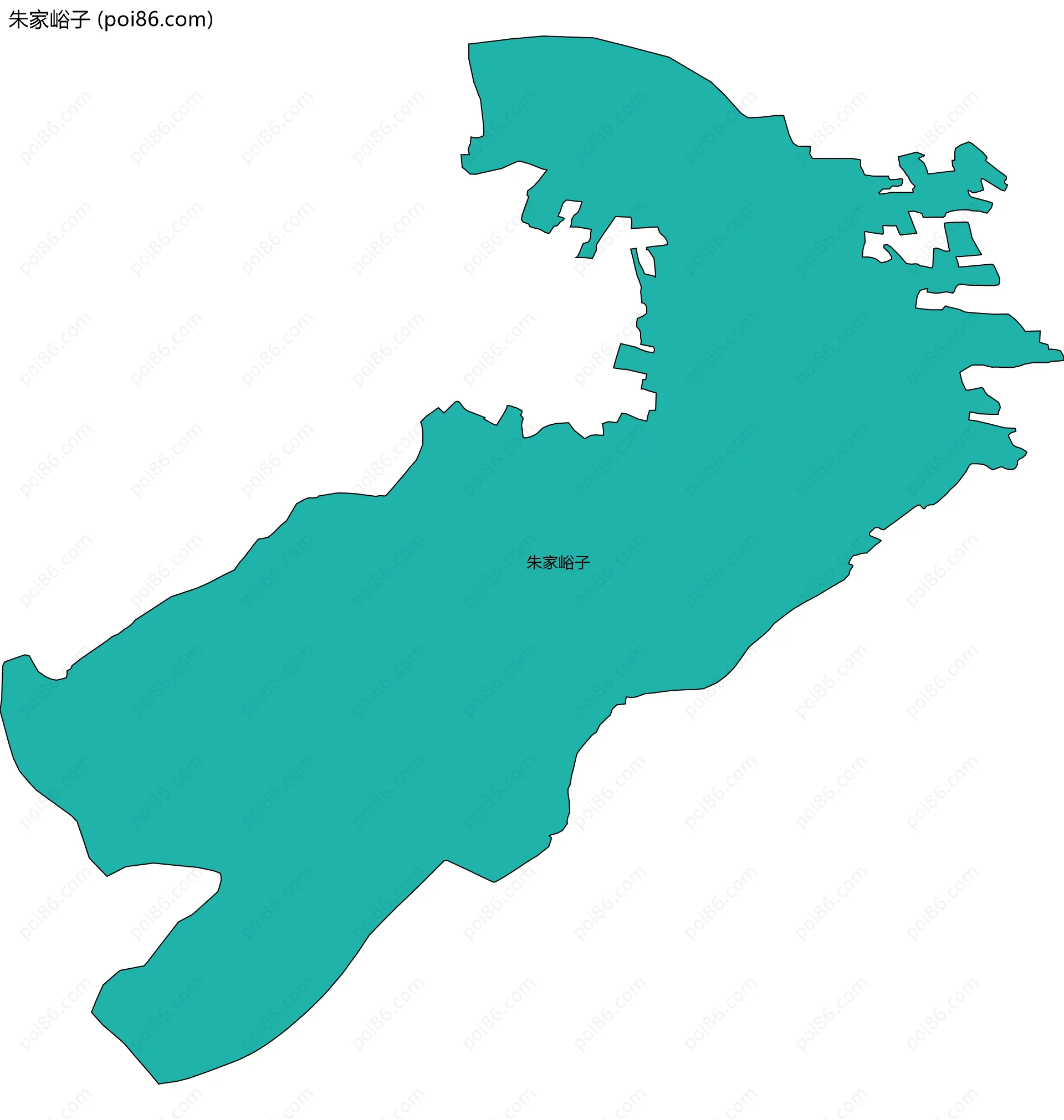 朱家峪子边界地图