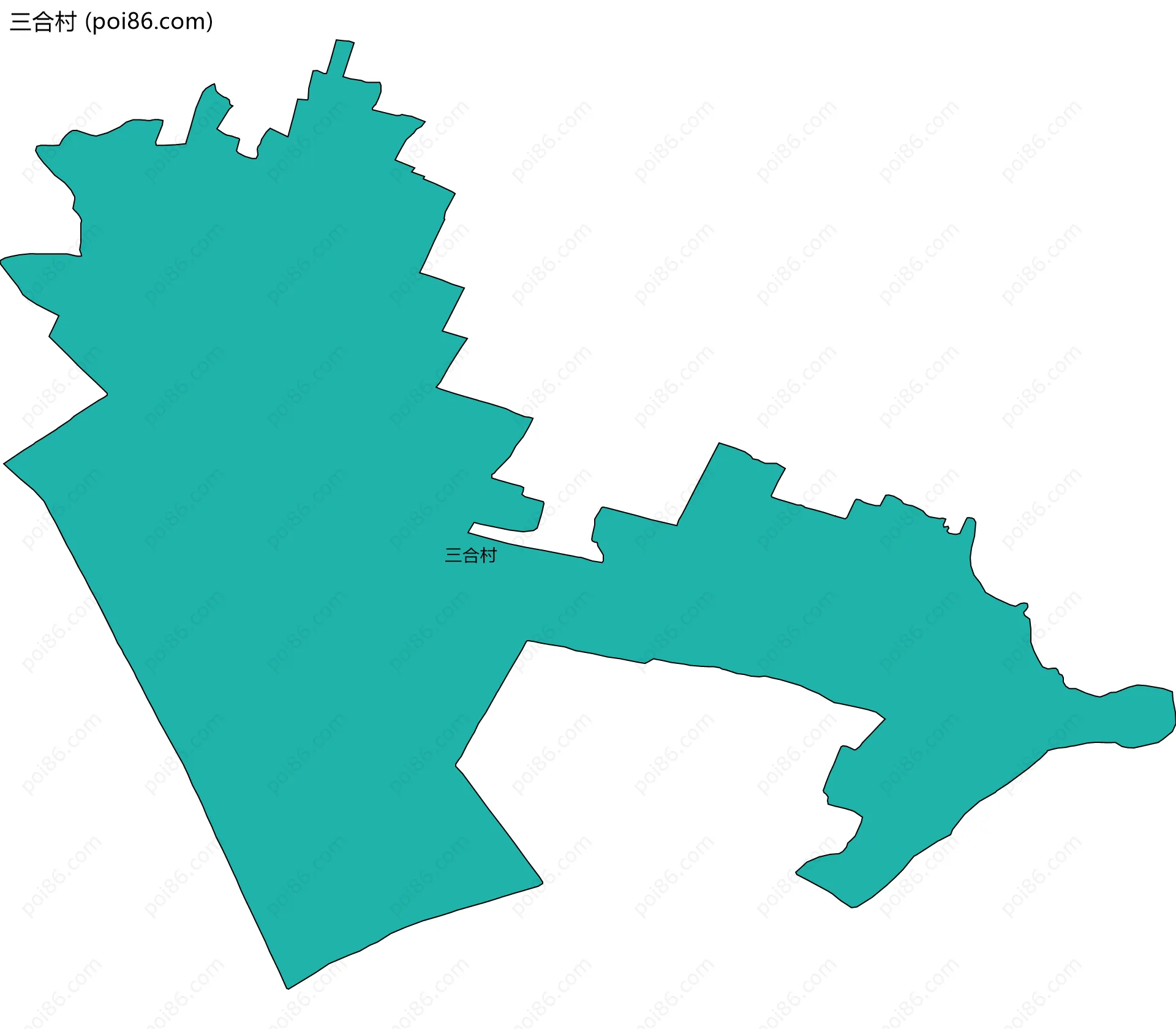 三合村边界地图